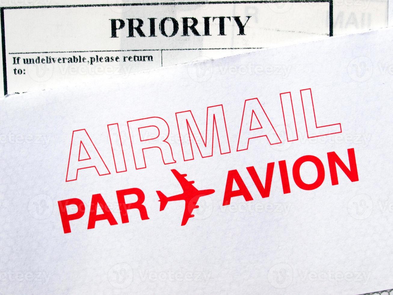 enveloppe de lettre par avion photo