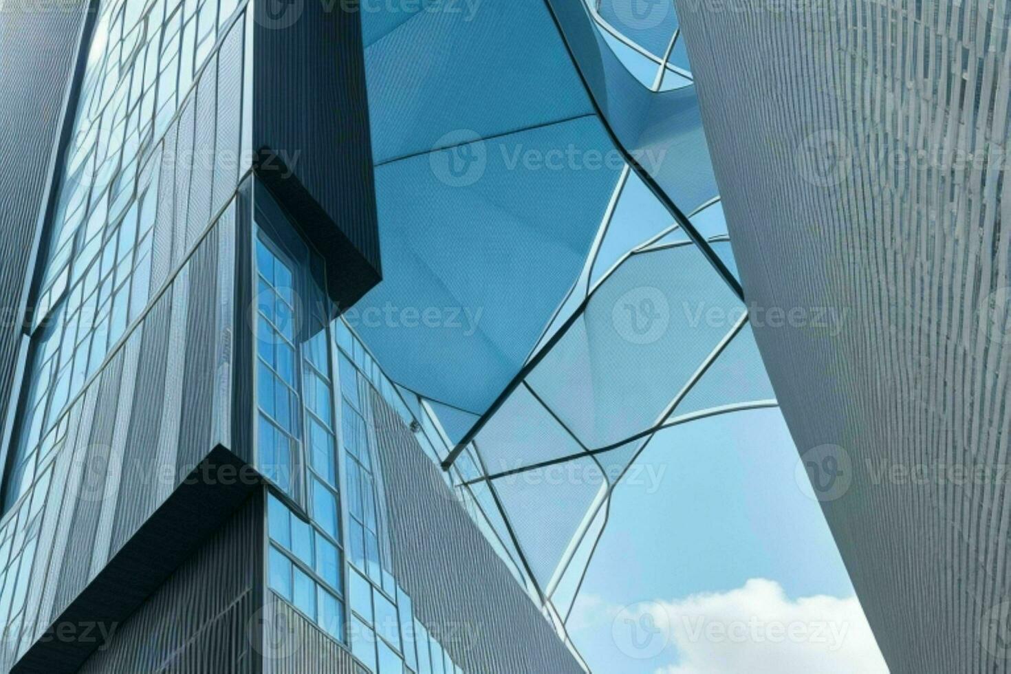 abstrait architectural détail de une Bureau bâtiment avec verre façade. Contexte. ai génératif pro photo