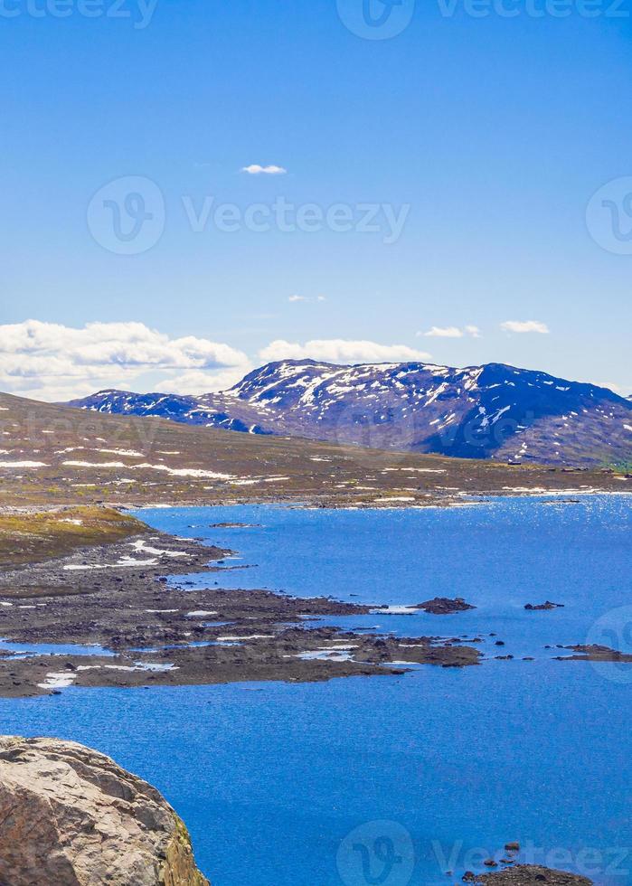 Panorama du lac vavatn, Hemsedal, Norvège photo