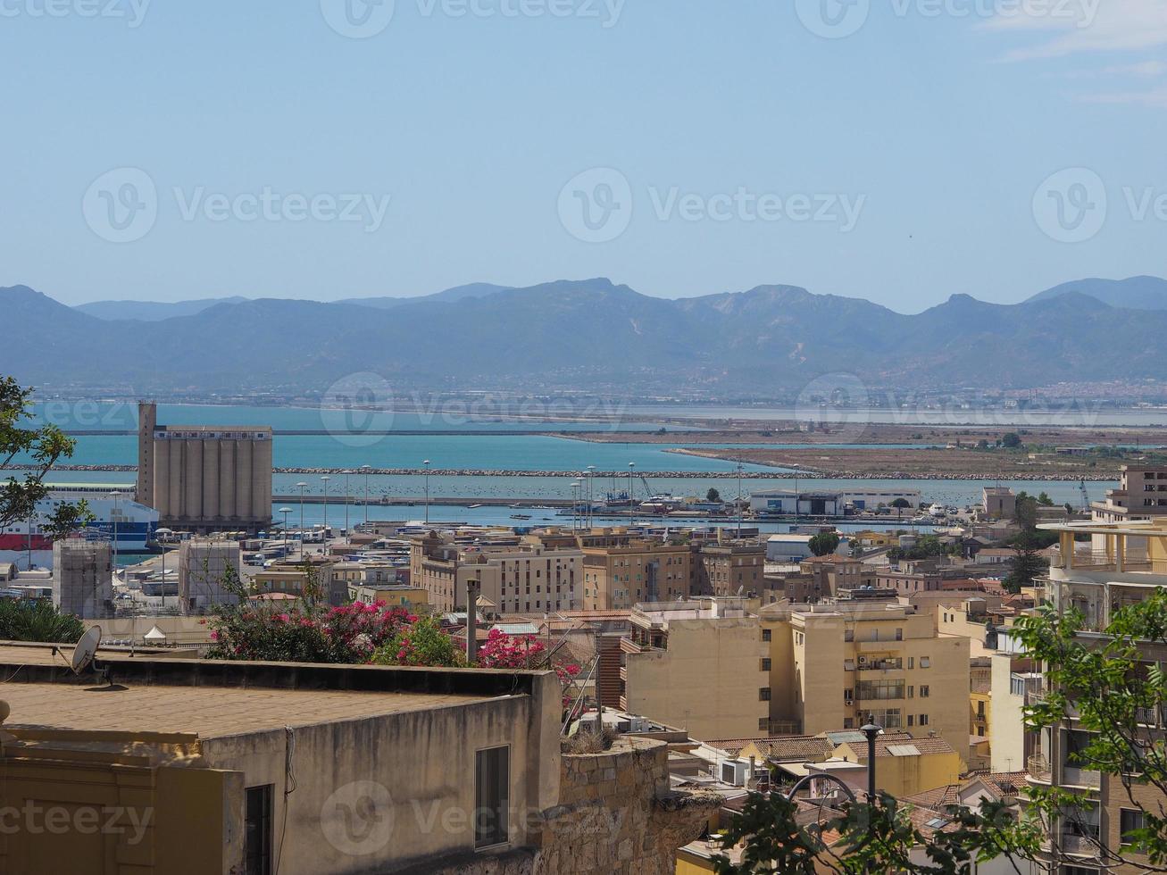 vue aérienne de cagliari photo