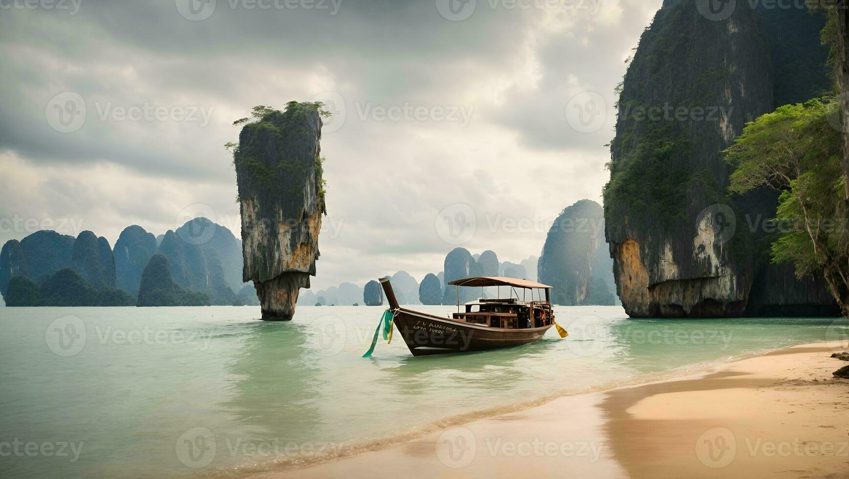 étonné la nature scénique paysage James liaison île . ai généré photo