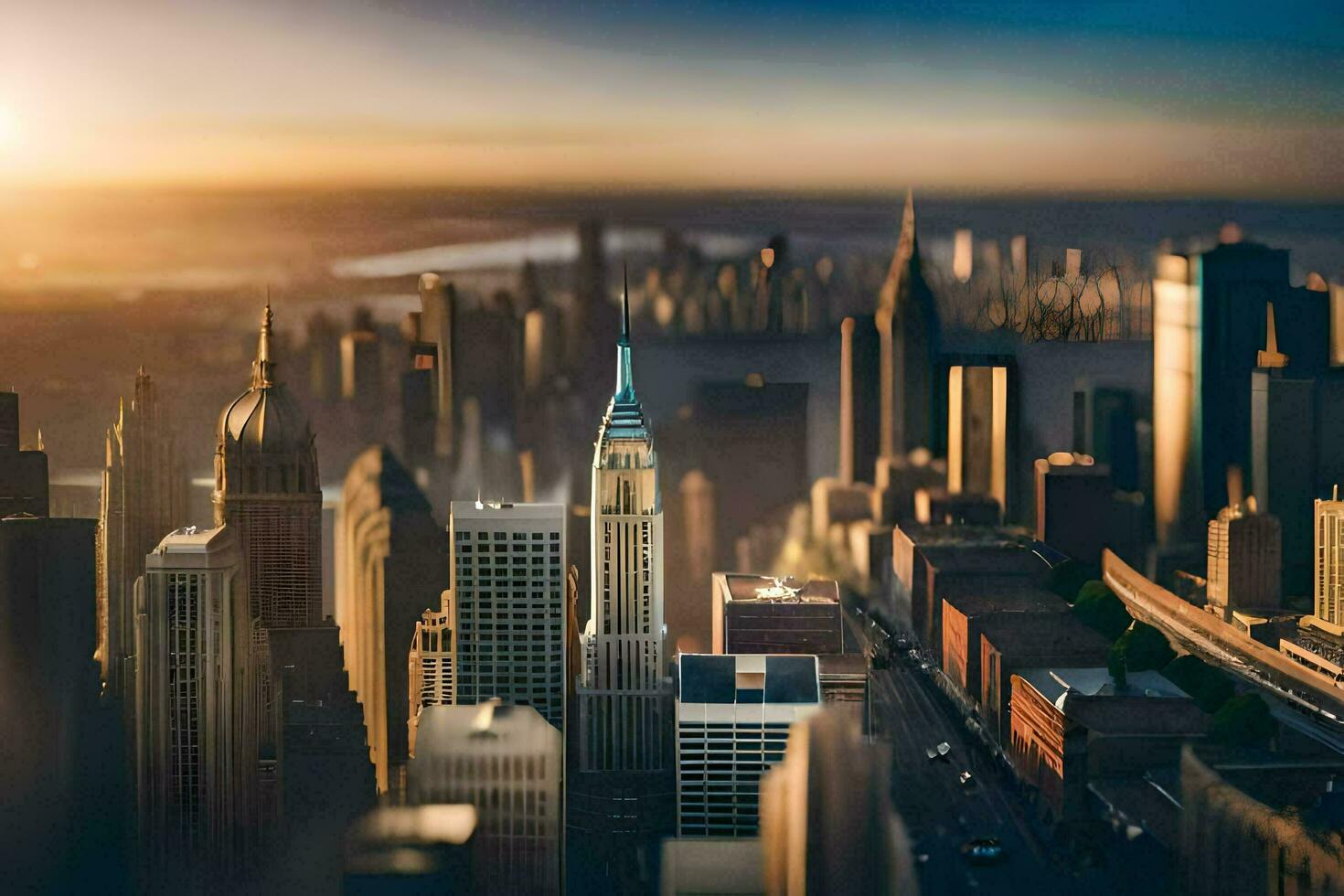 le ville horizon est vu de au dessus dans cette photo. généré par ai photo