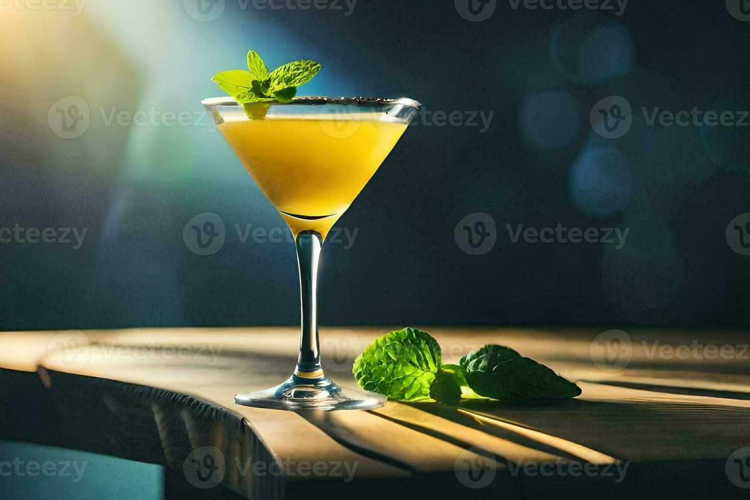 cocktail sur une en bois tableau. généré par ai photo