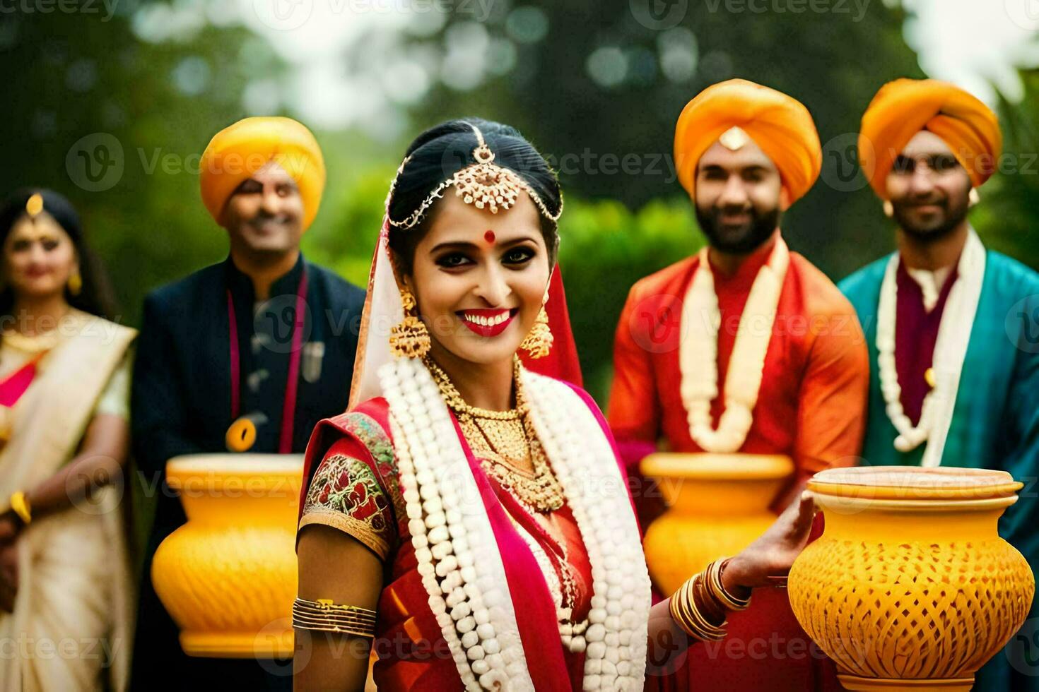 Indien mariage dans Delhi. généré par ai photo