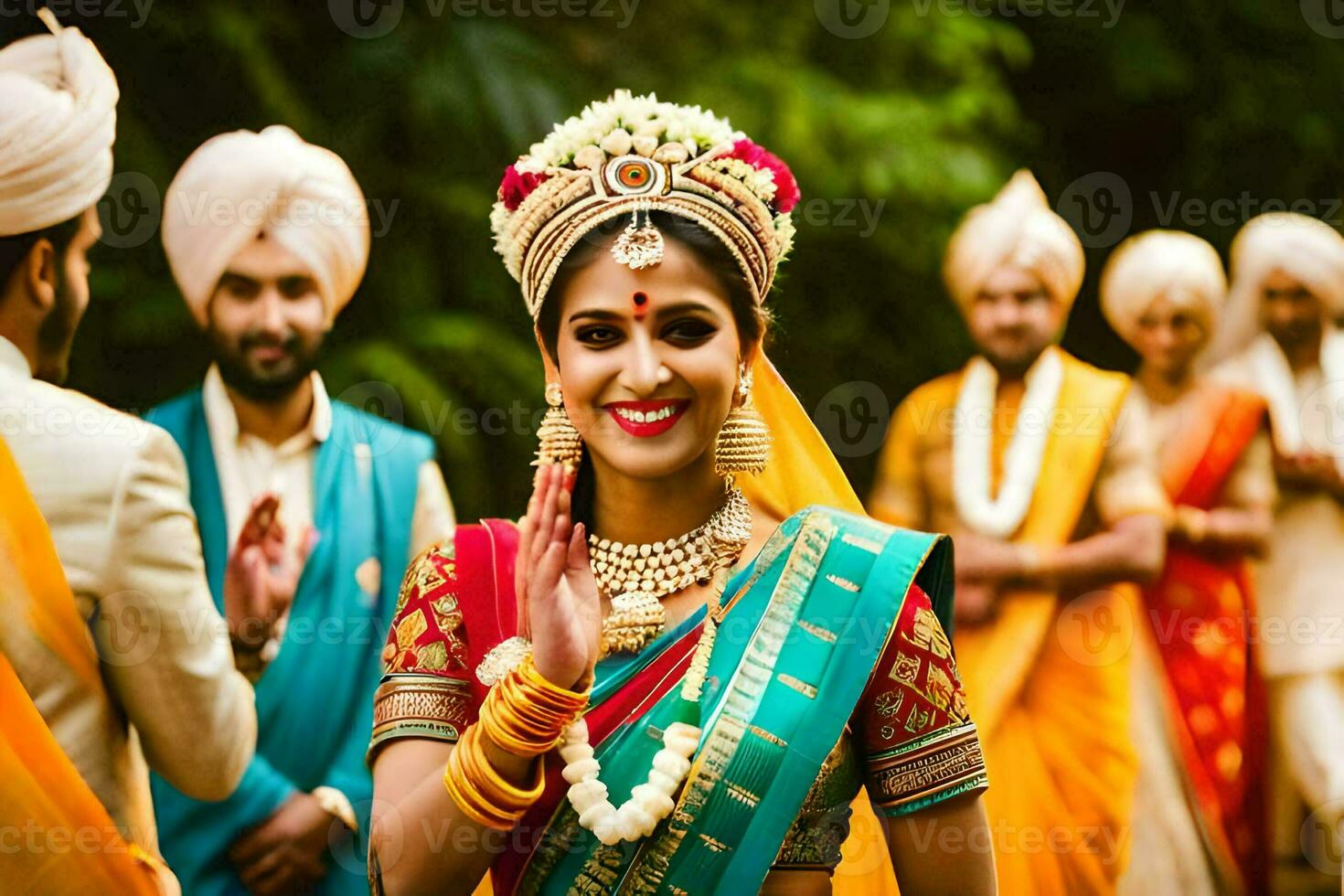 Indien mariage dans Bangalore. généré par ai photo