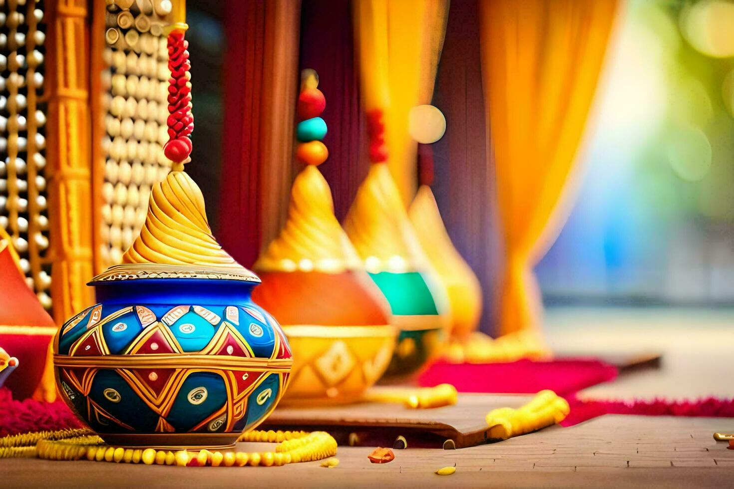 Indien mariage décoration idées. généré par ai photo