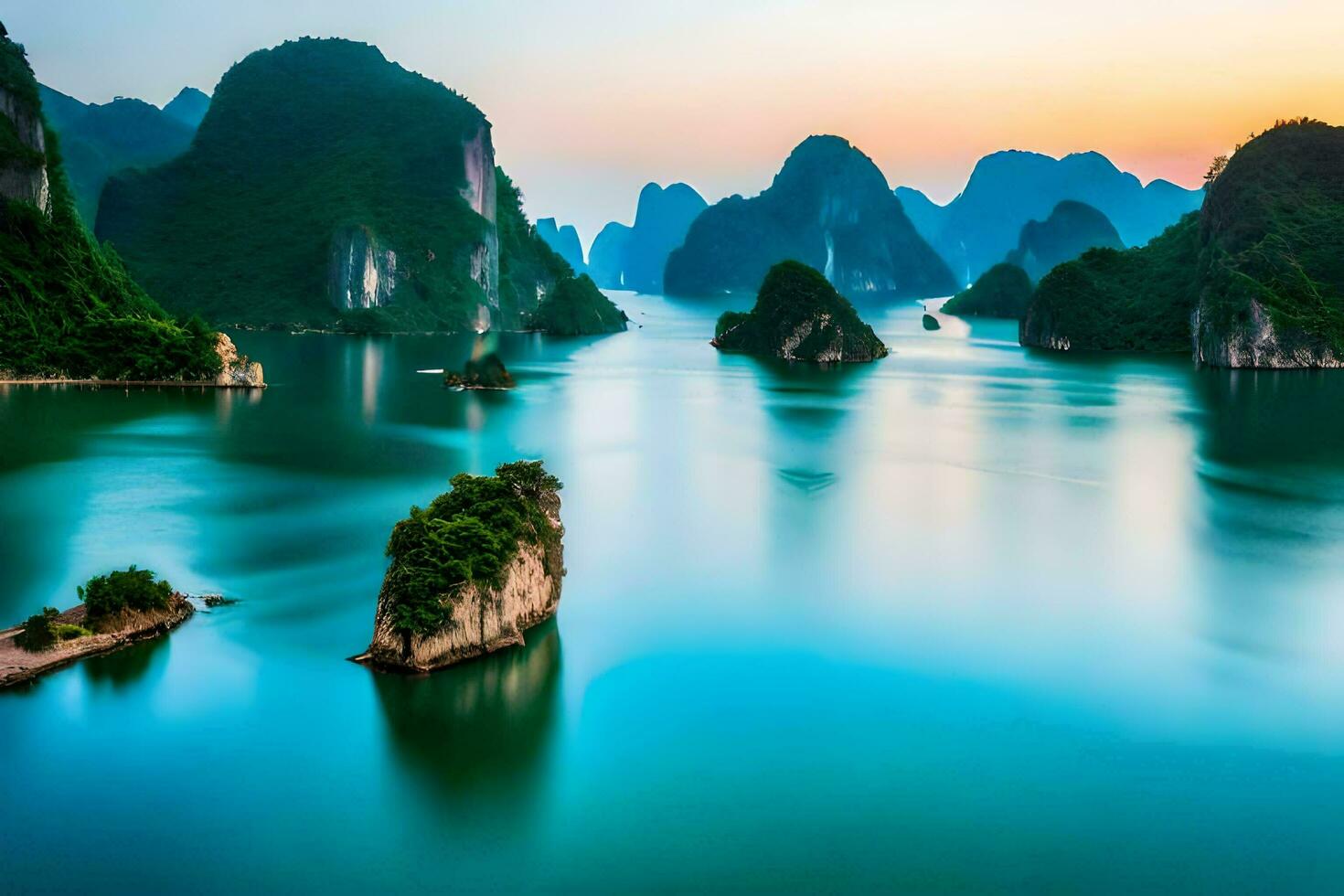 le Ha longue baie dans vietnam. généré par ai photo