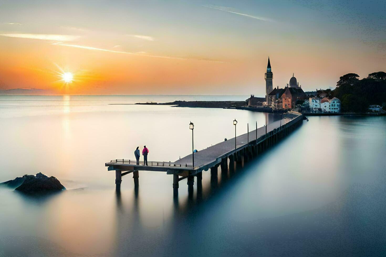 photo fond d'écran le ciel, eau, mer, mer, le mer, le mer, le mer. généré par ai