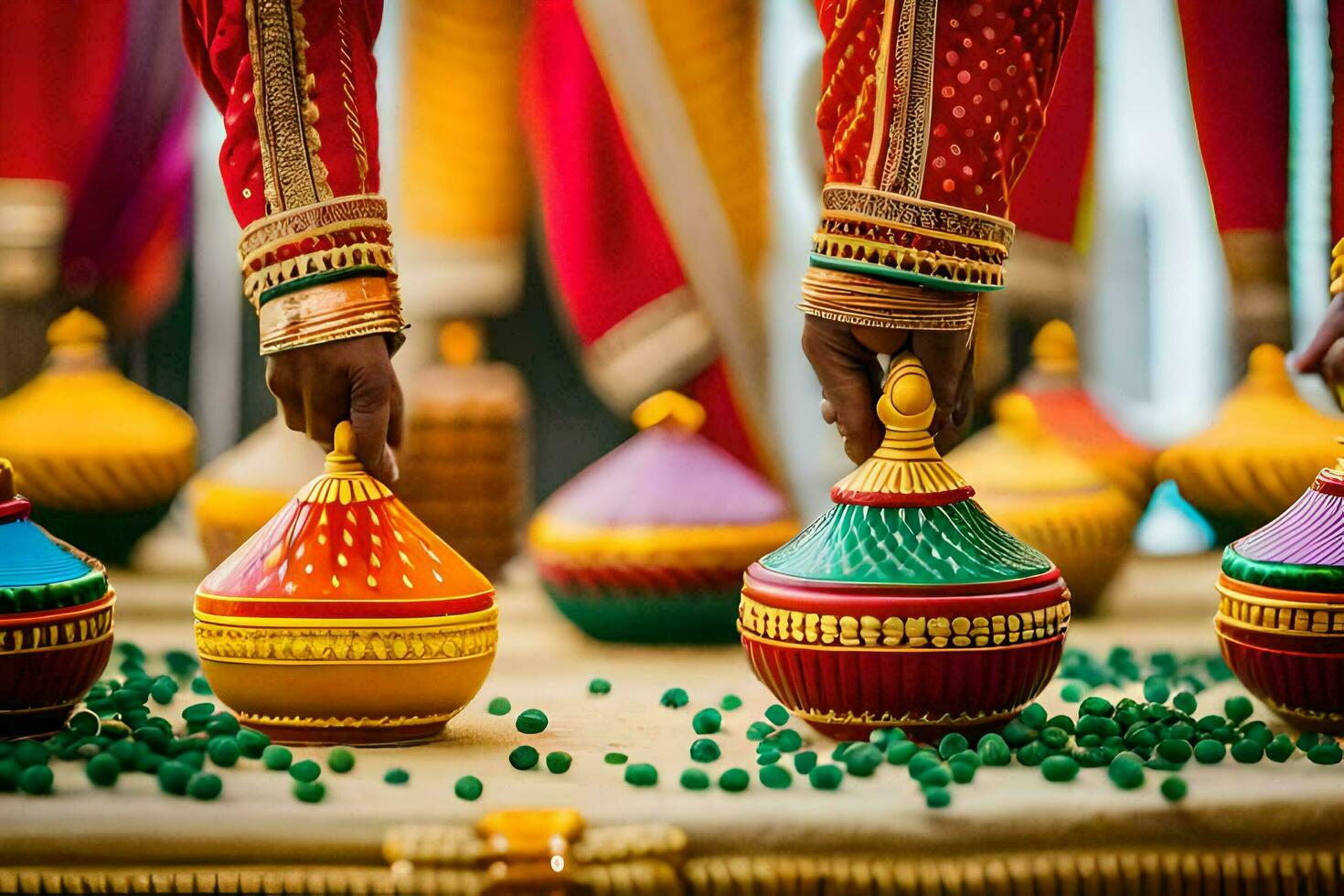 Indien mariage la cérémonie dans Inde. généré par ai photo