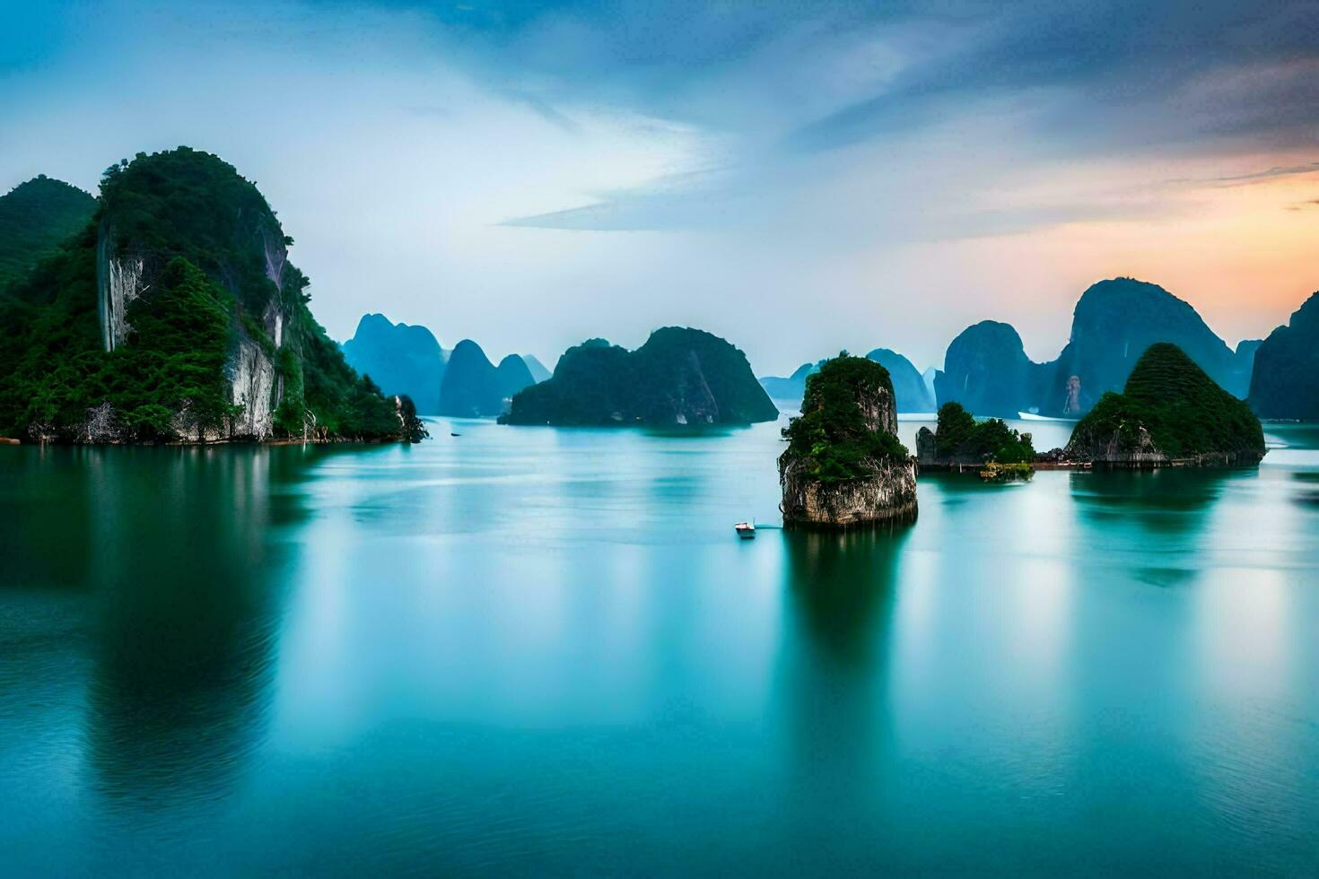 le Ha longue baie dans vietnam. généré par ai photo