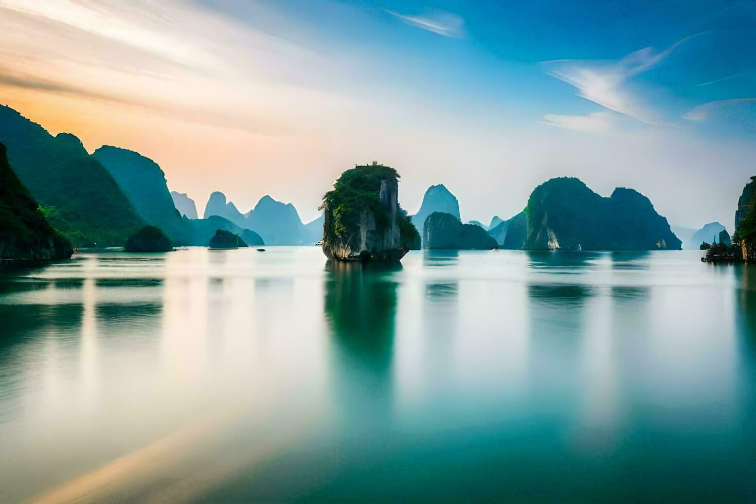 le Ha longue baie dans vietnam. généré par ai photo