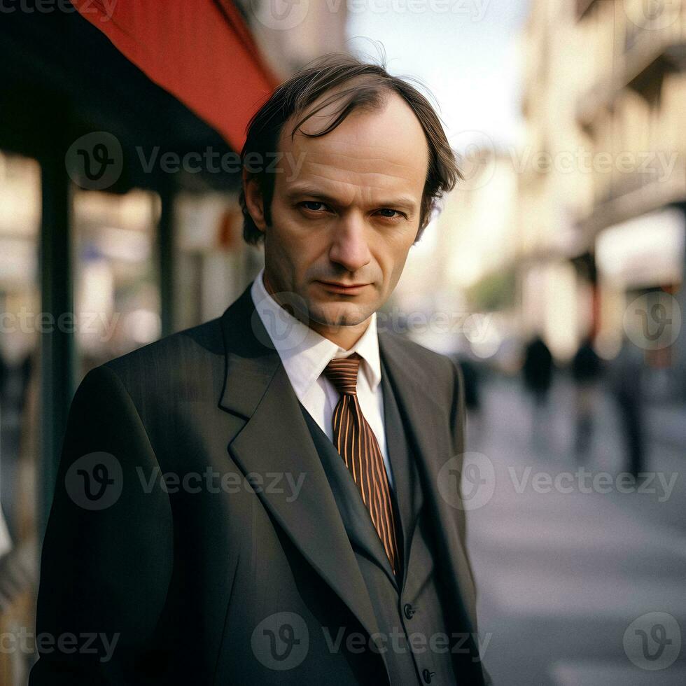 contemporain portrait de Charles Baudelaire dans moderne tenue génératif ai photo