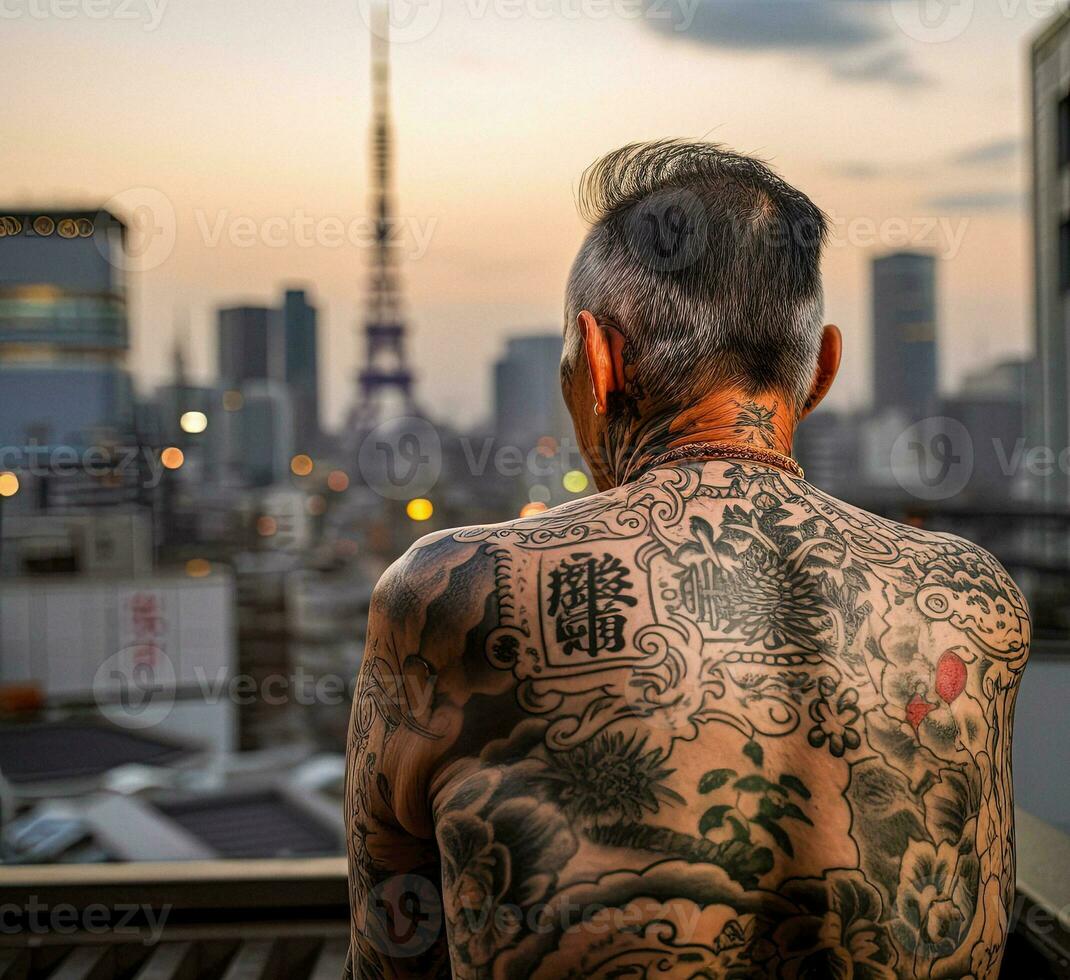 yakuza regard tokyo paysage urbain de au loin photo