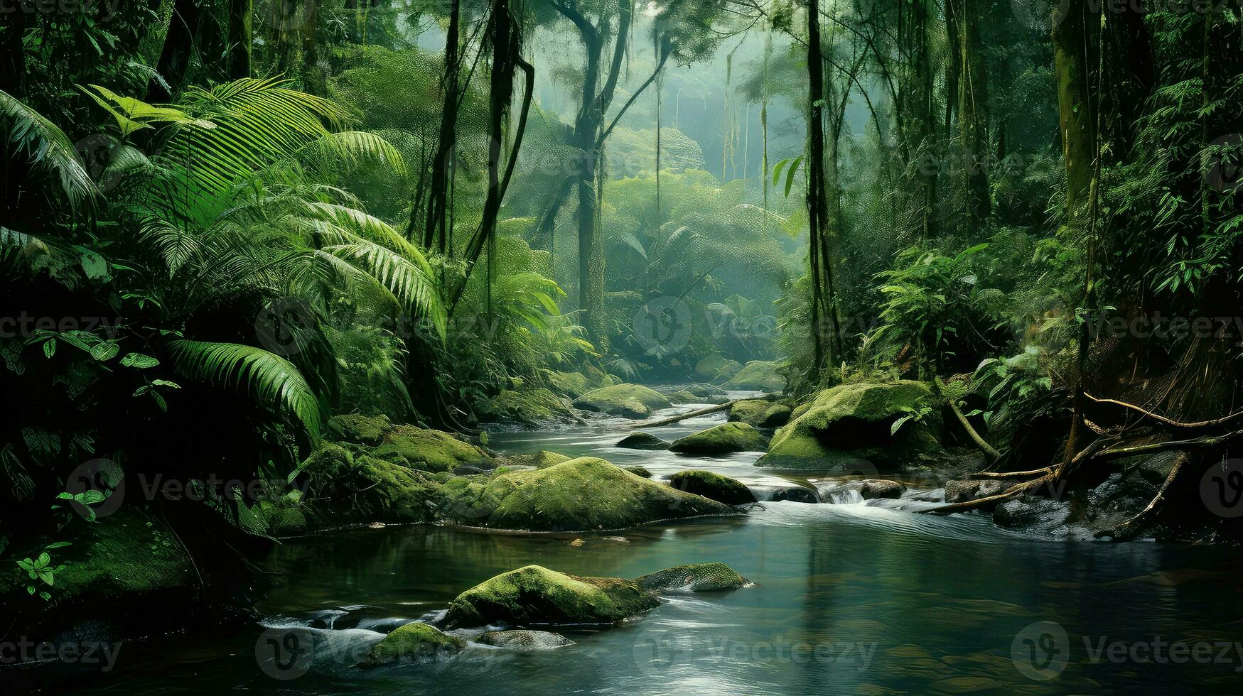 jungle philippine forêt tropicale luxuriant ai généré photo