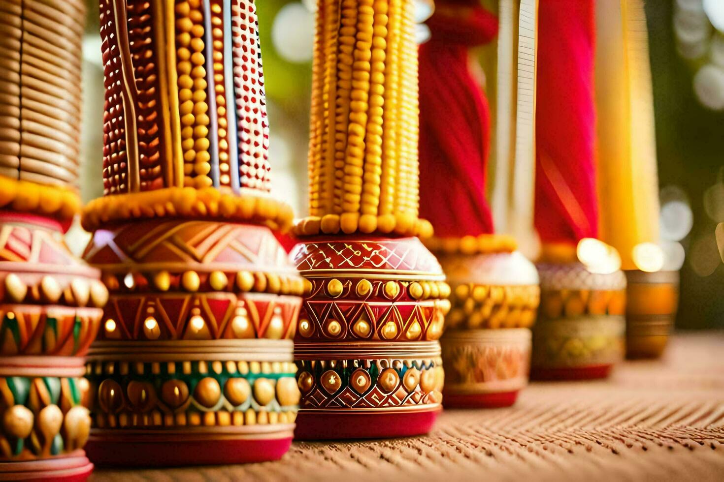 Indien mariage décor des idées pour le la mariée. généré par ai photo