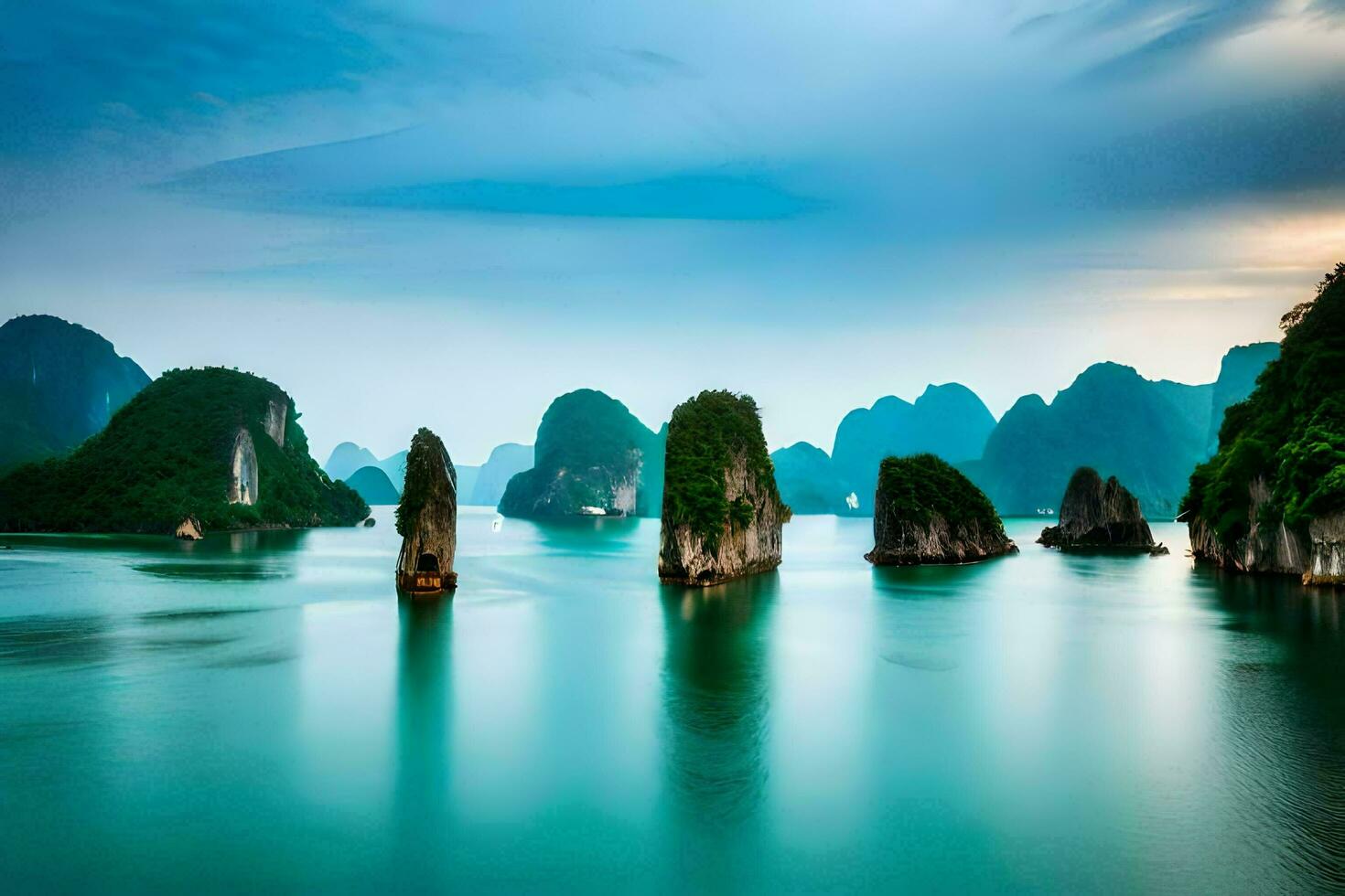 le Ha longue baie dans vietnam. généré par ai photo