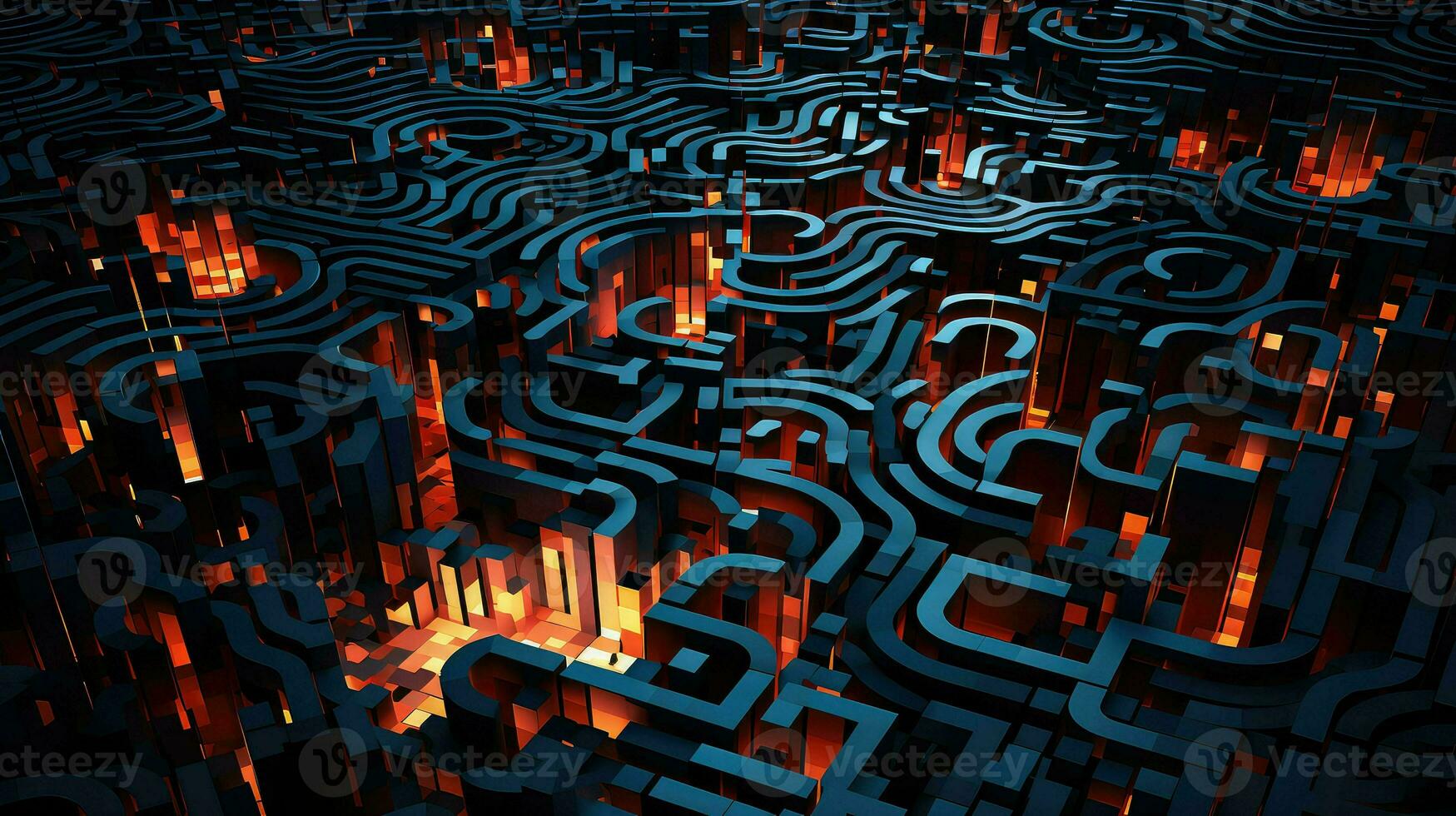 Les données tri algorithme Labyrinthe ai généré photo