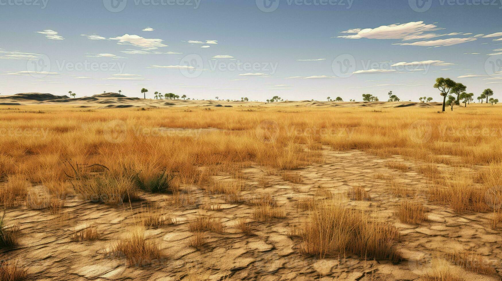 ciel semi désert les prairies ai généré photo