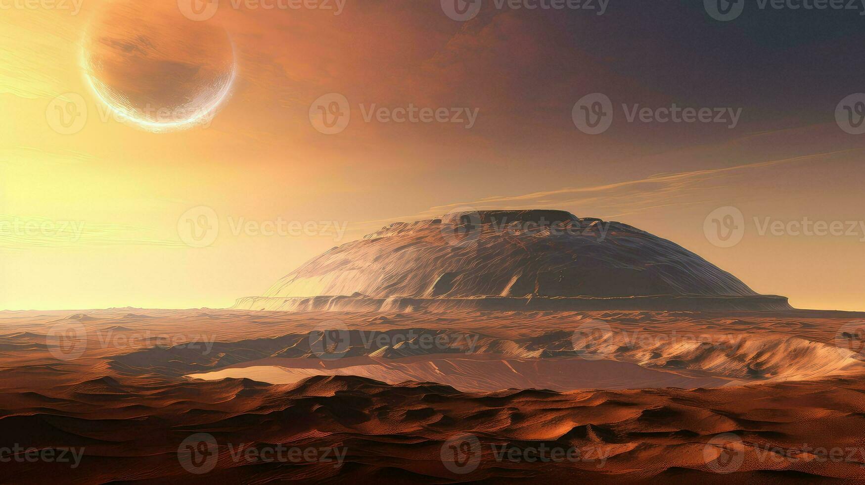 cosmos Mars Olympe mons ai généré photo