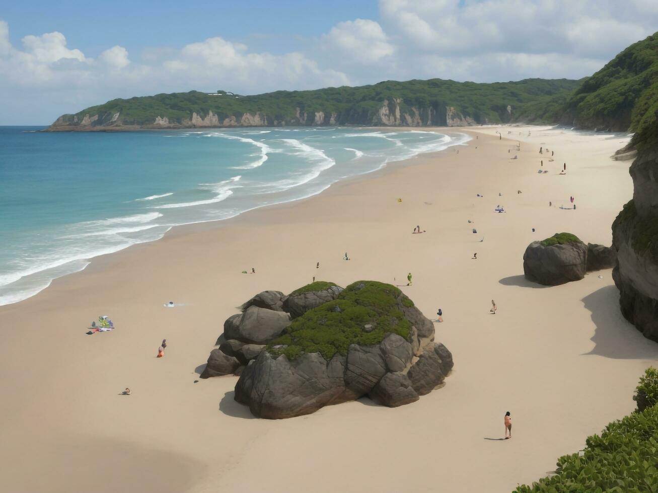 plage magnifique proche en haut image ai généré photo