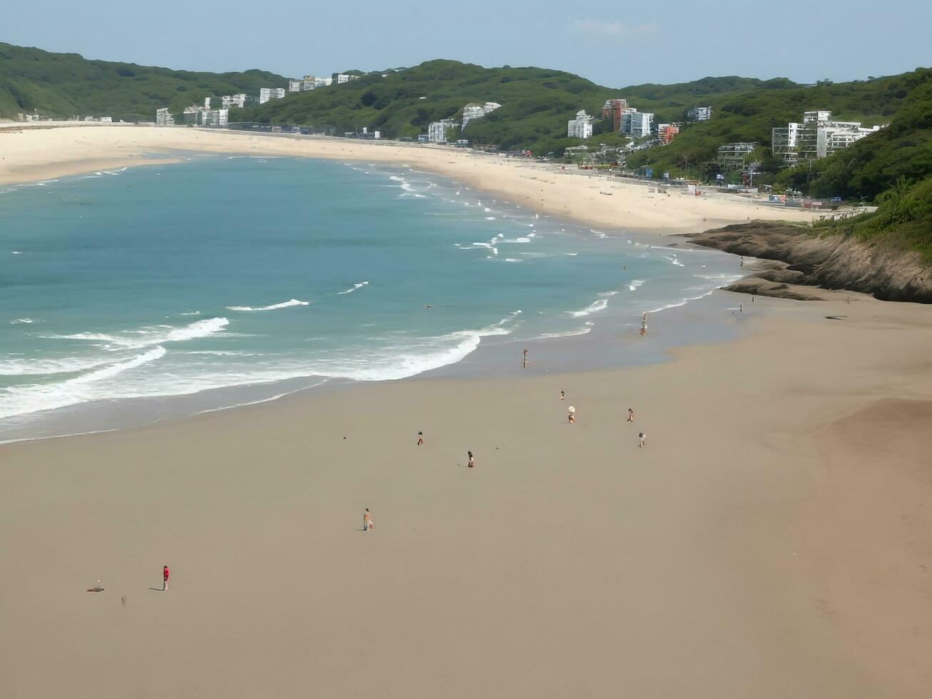 plage magnifique proche en haut image ai généré photo