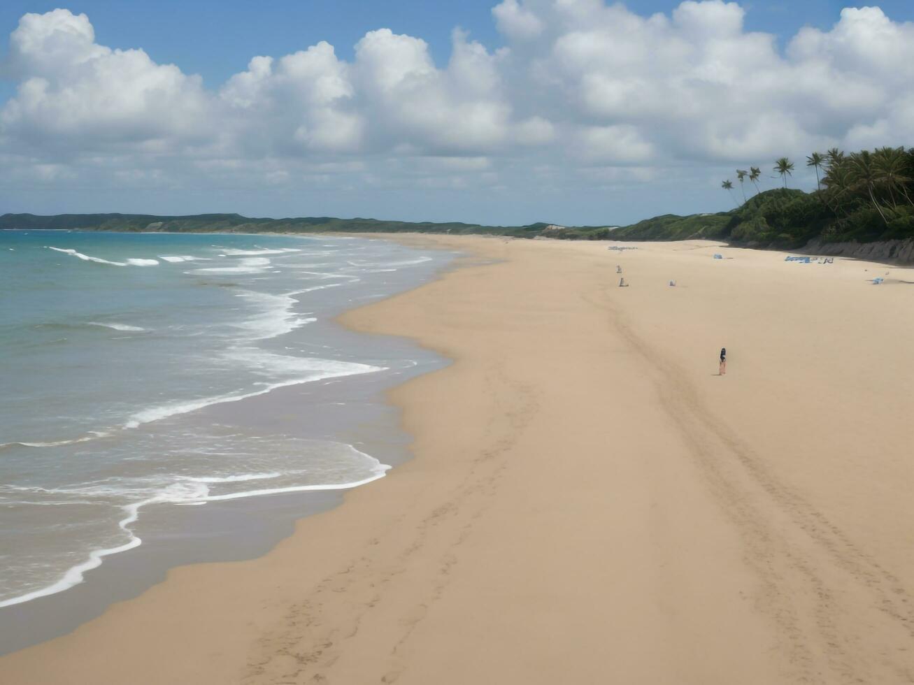 plage magnifique proche en haut image ai généré photo