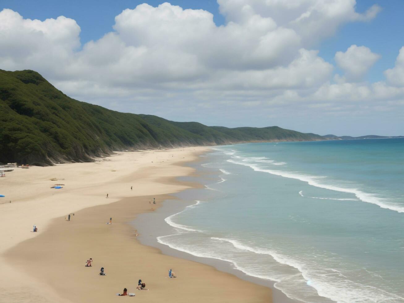 plage magnifique proche en haut image ai généré photo