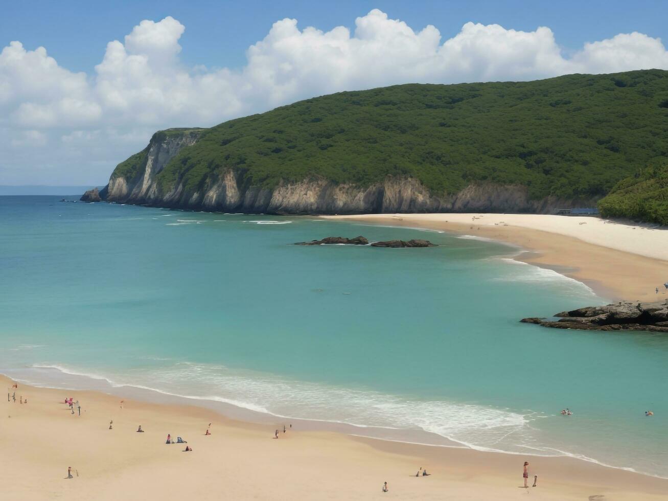 plage magnifique proche en haut image ai généré photo