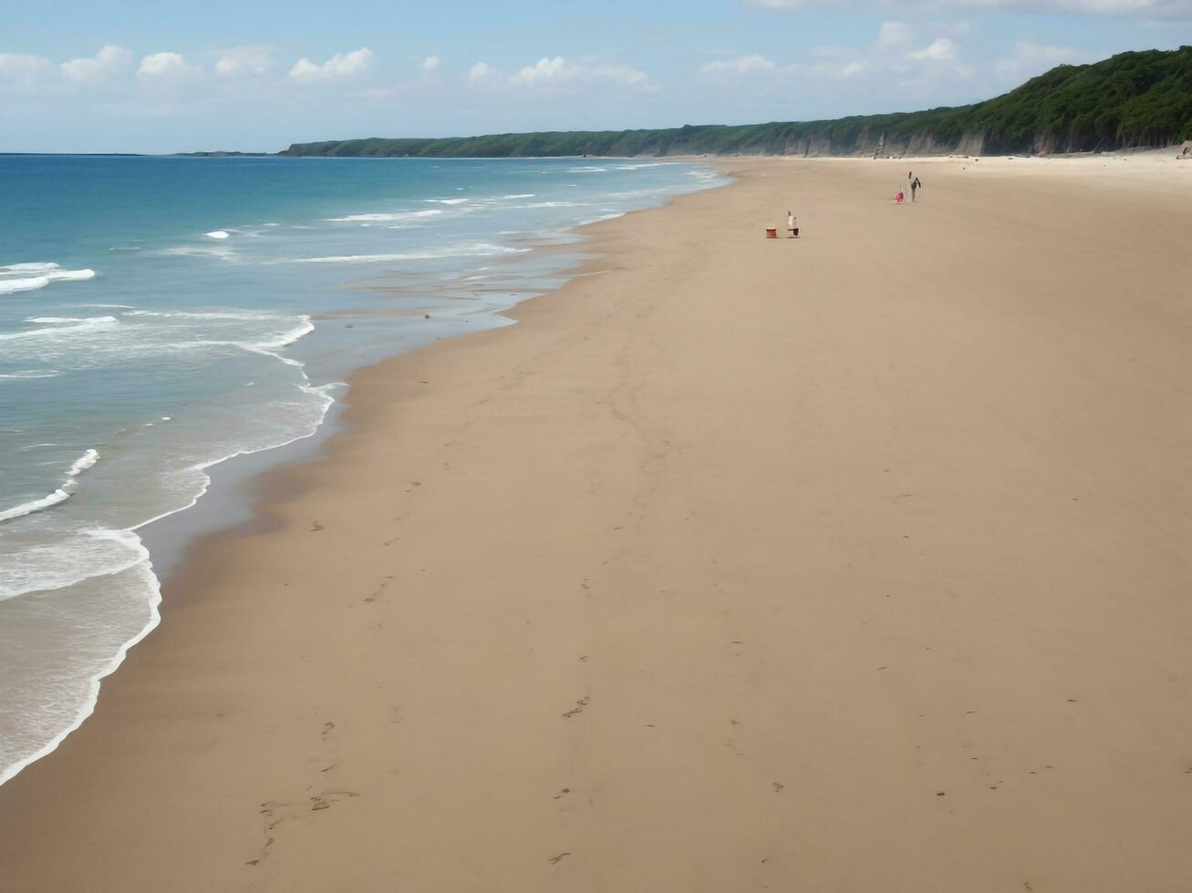 plage magnifique proche en haut image ai généré photo