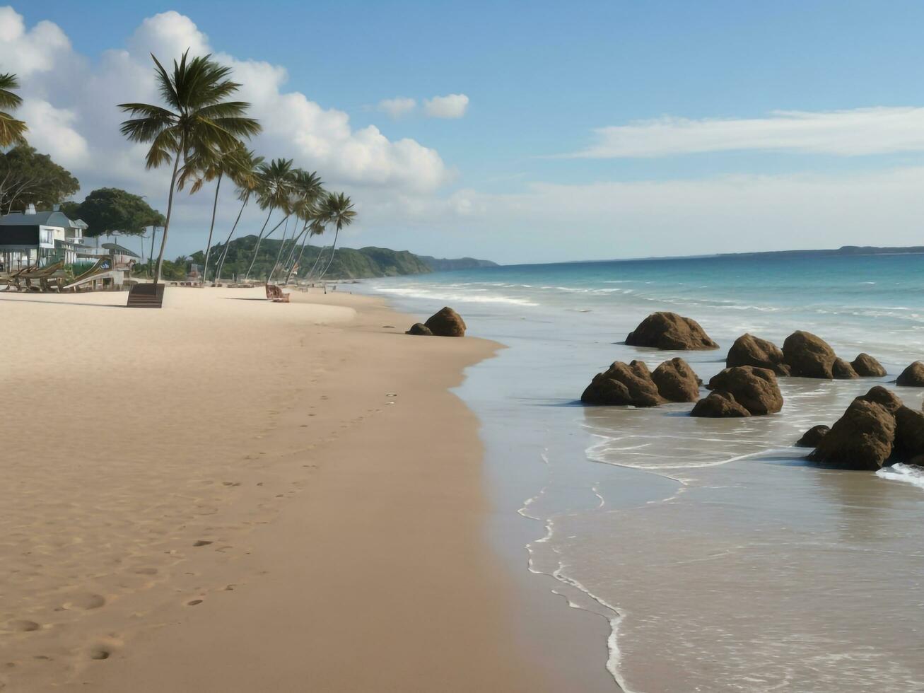 plage magnifique proche en haut image ai généré photo