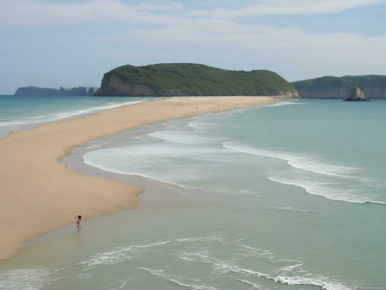 plage magnifique proche en haut image ai généré photo