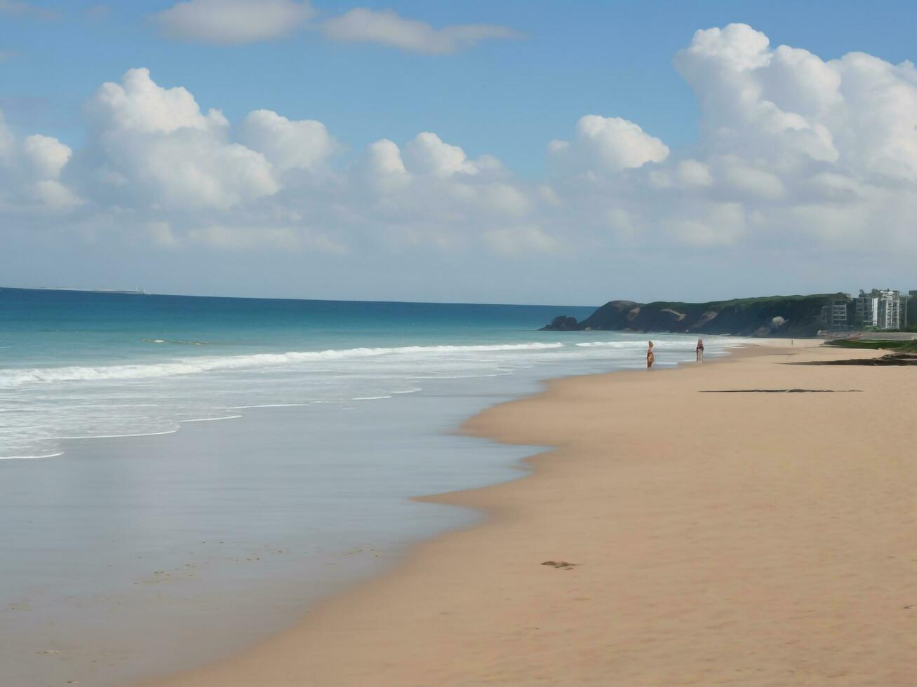 plage magnifique proche en haut image ai généré photo