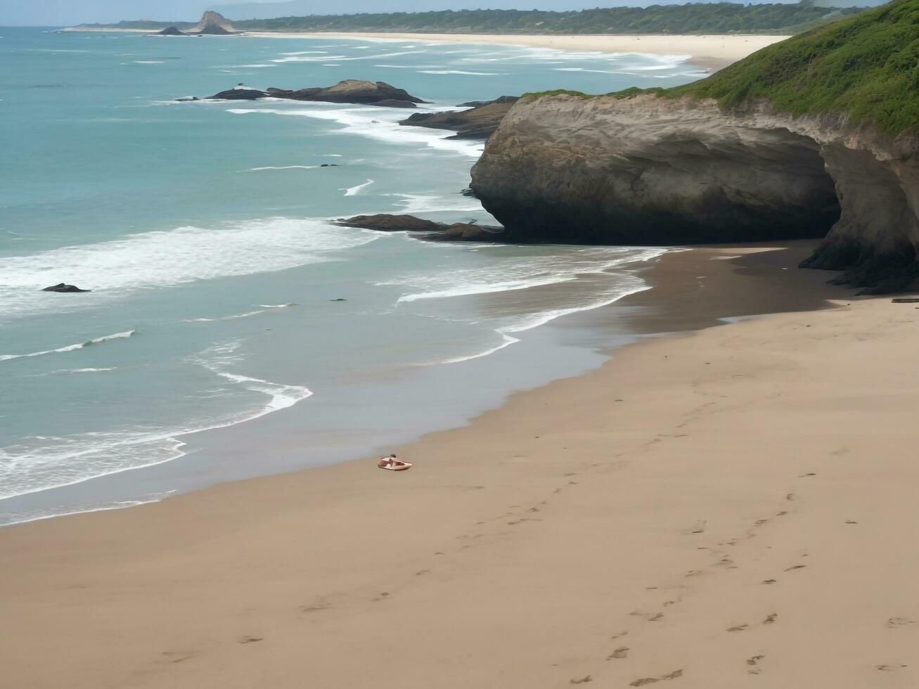 plage magnifique proche en haut image ai généré photo