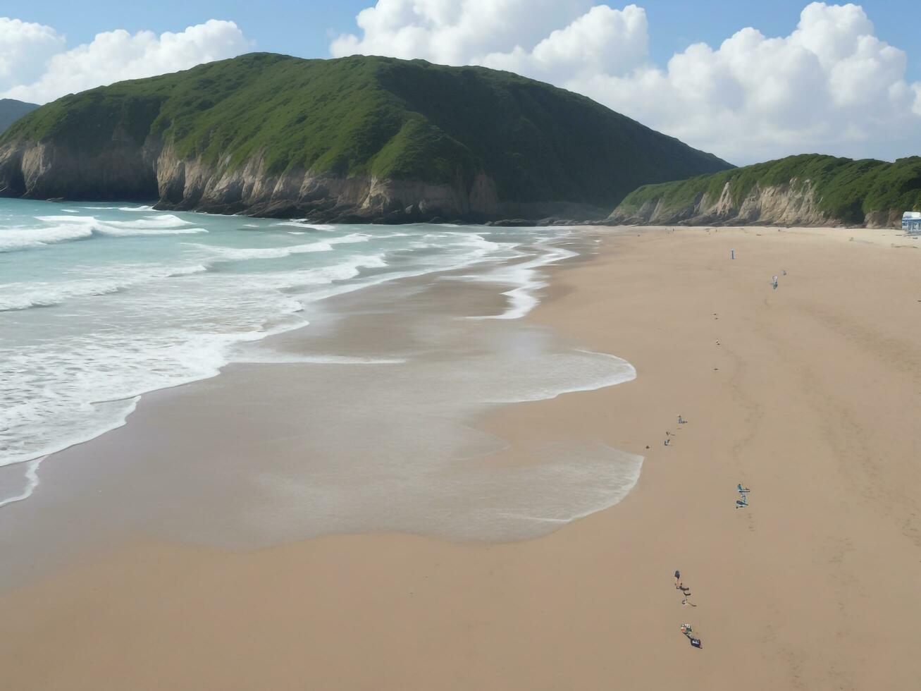 plage magnifique proche en haut image ai généré photo