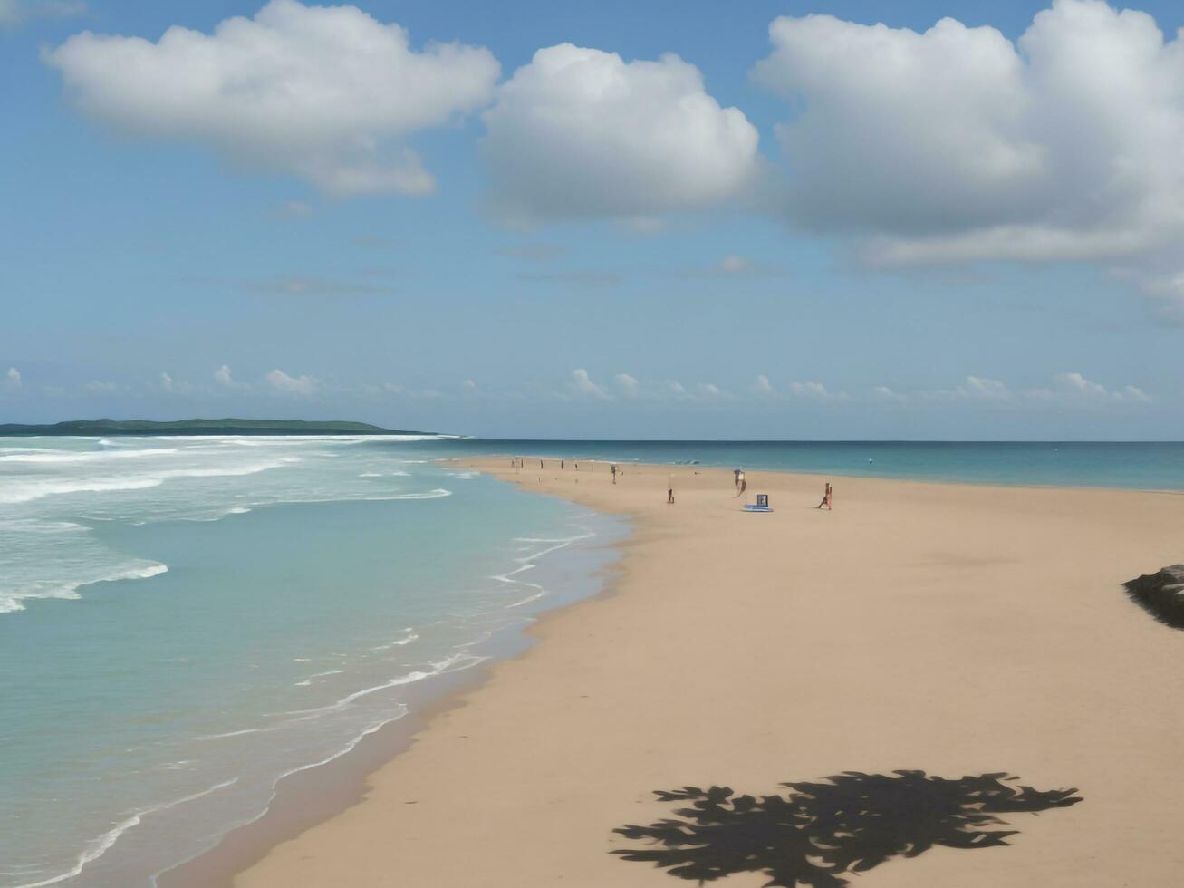 plage magnifique proche en haut image ai généré photo