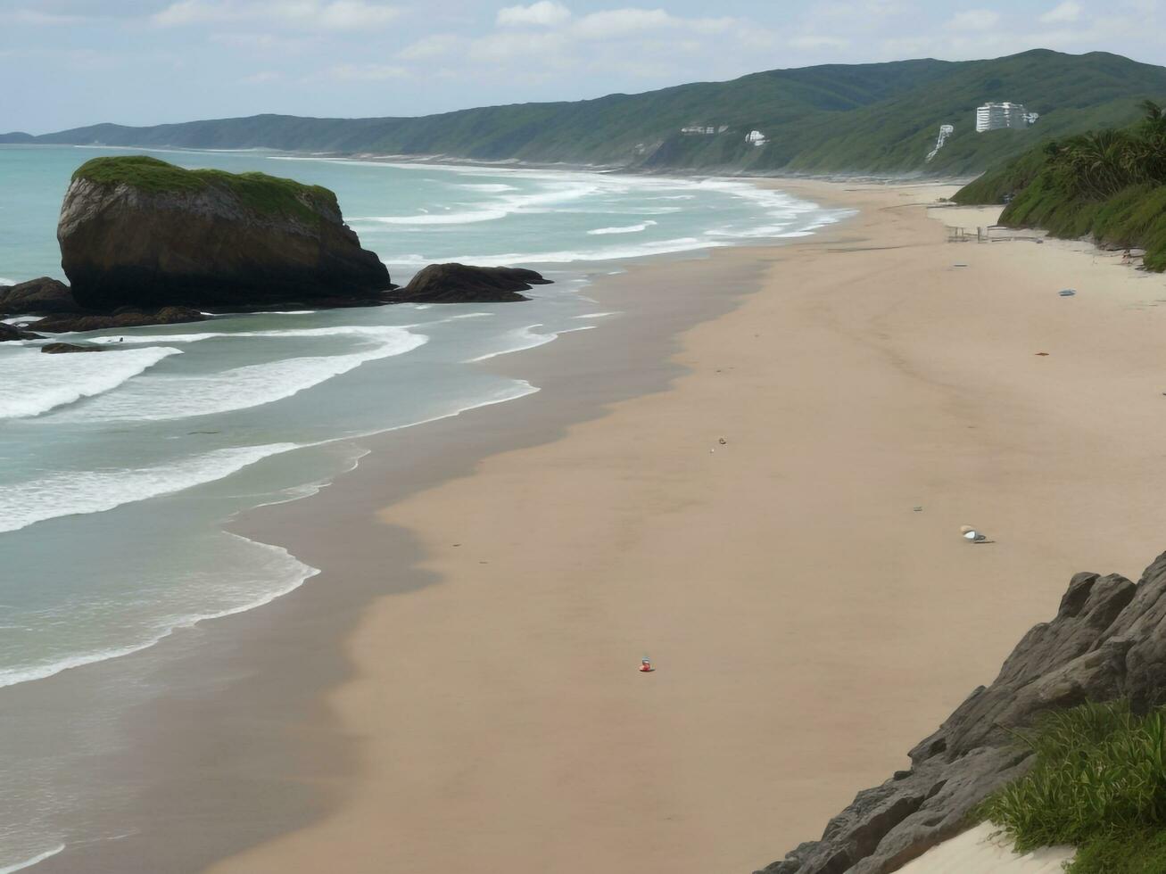 plage magnifique proche en haut image ai généré photo