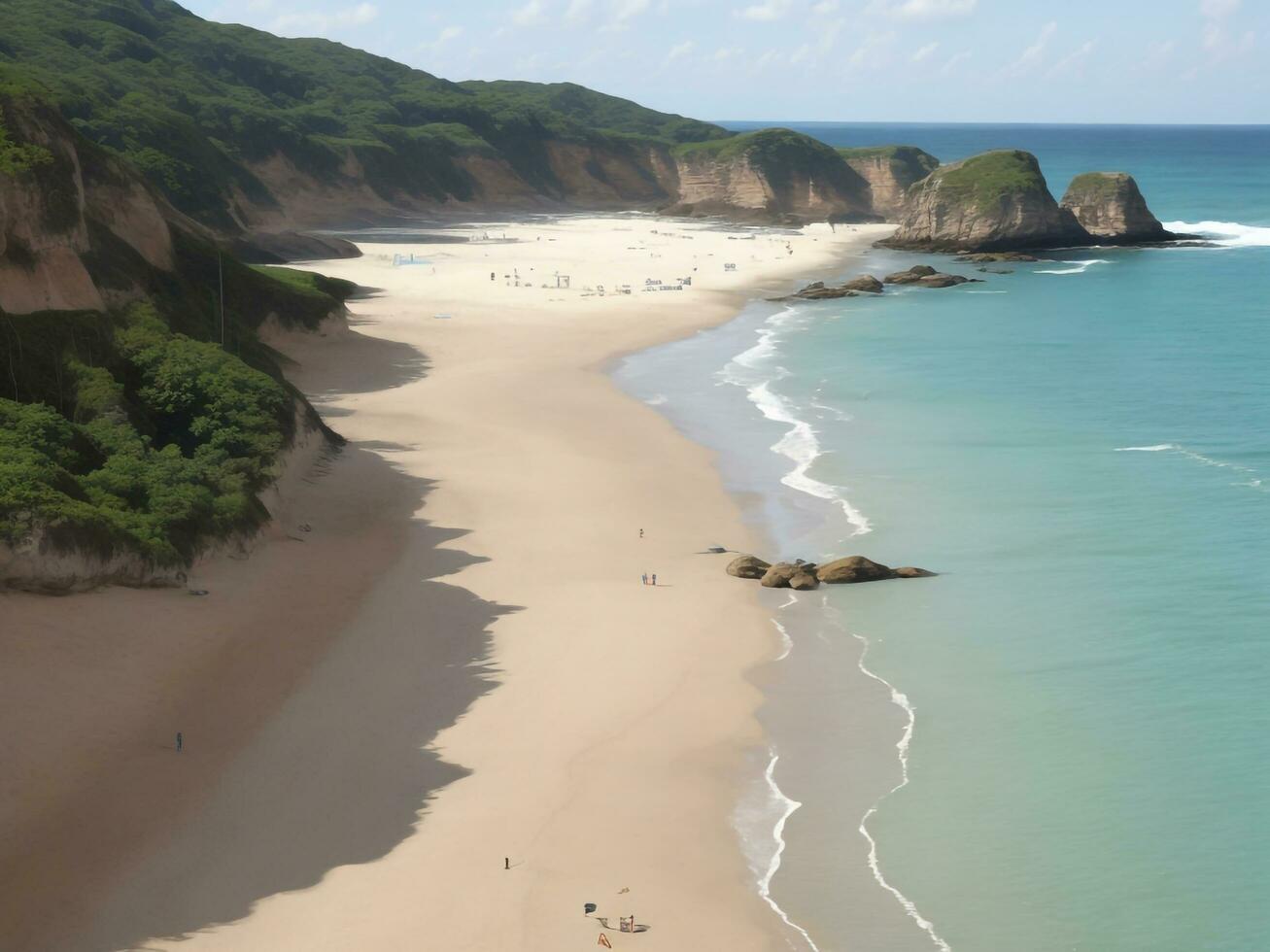 plage magnifique proche en haut image ai généré photo