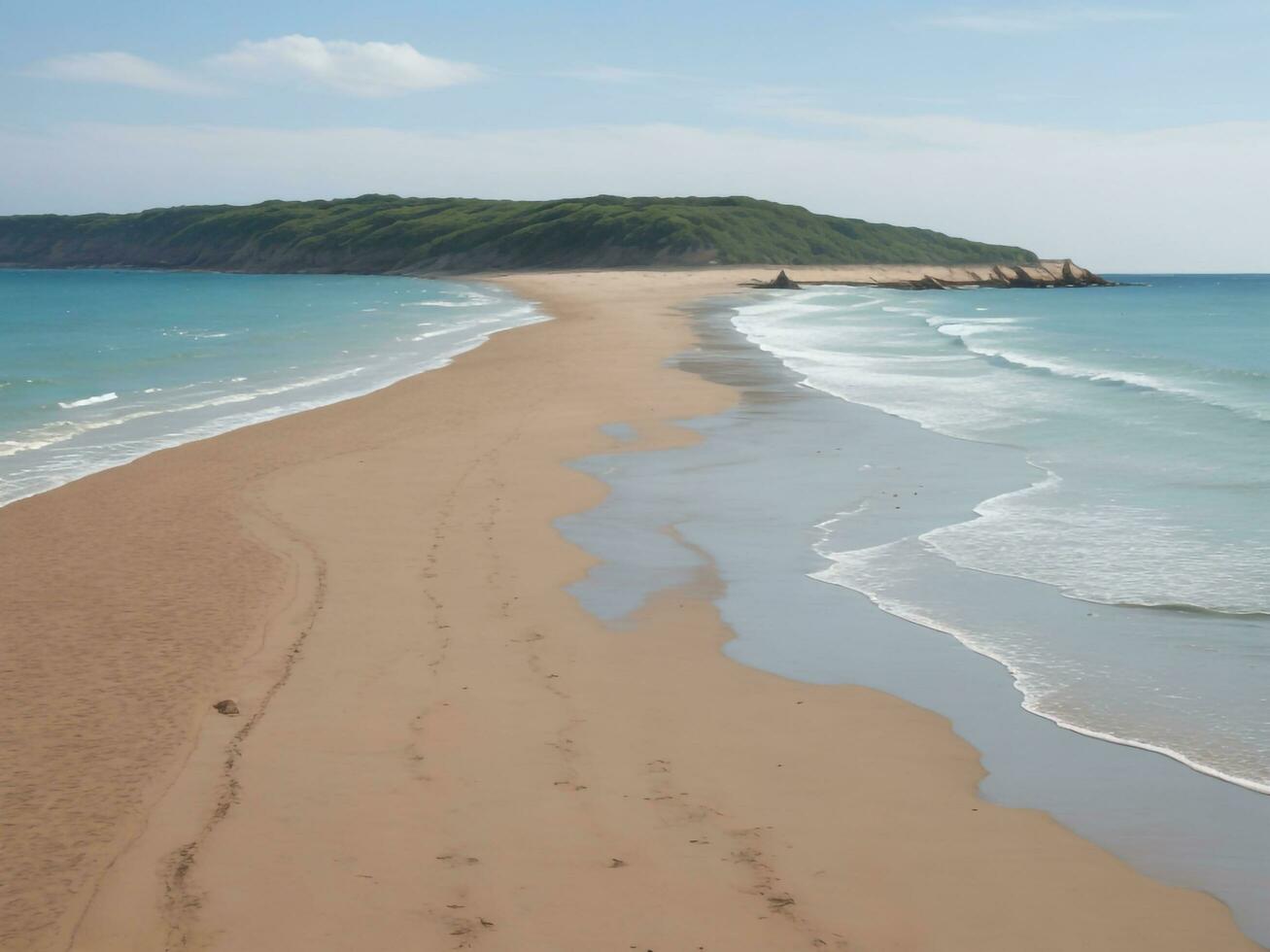 plage magnifique proche en haut image ai généré photo