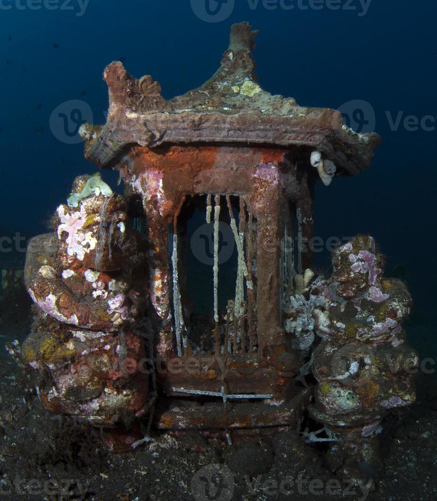 récif artificiel sous-marin à bali. photo