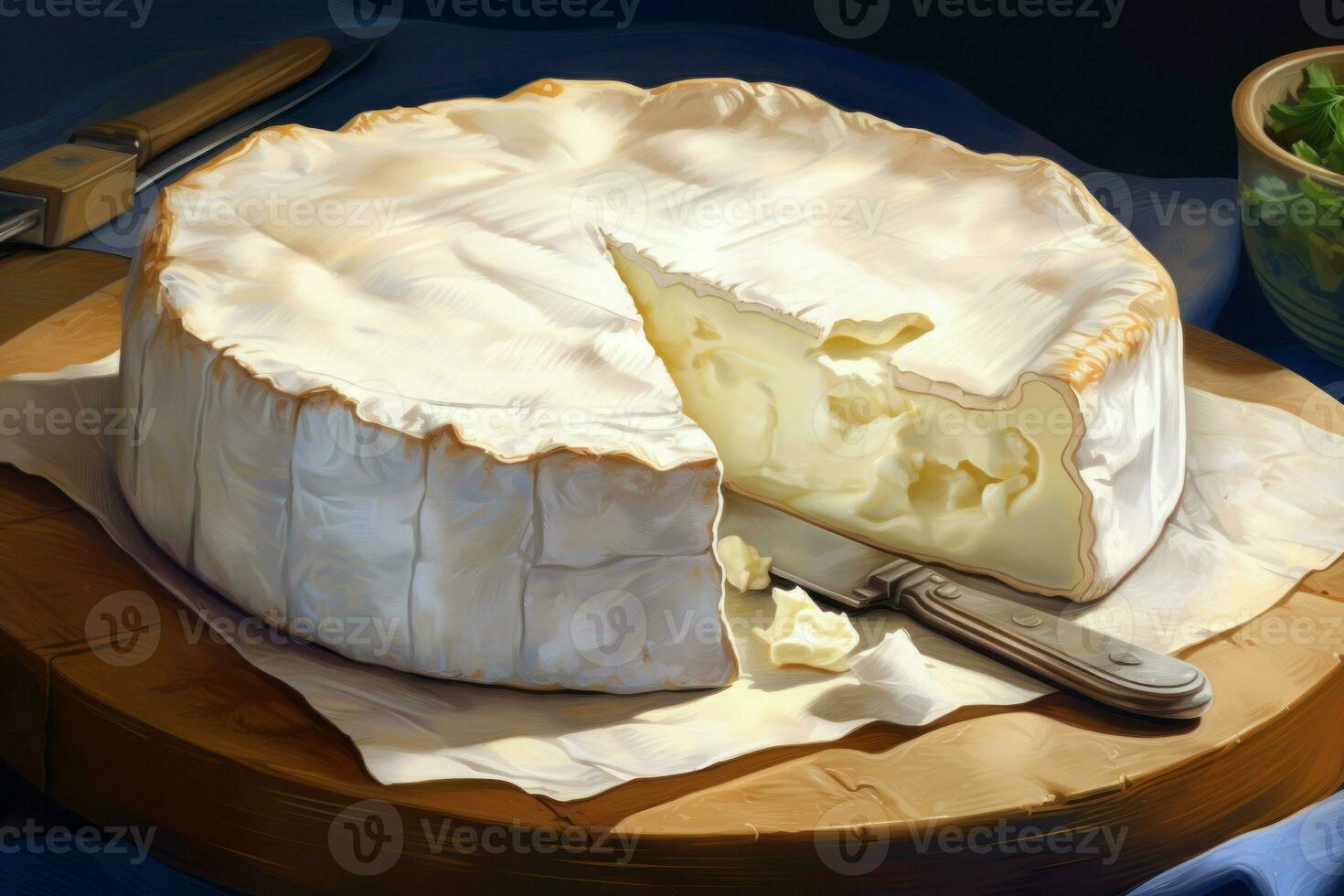acidulé Brie fromage. produire ai photo