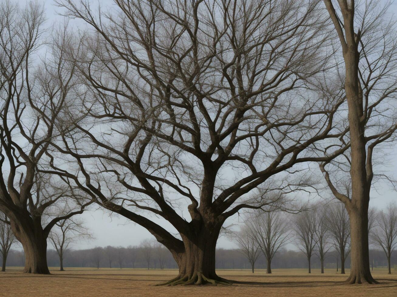 arbre magnifique proche en haut image ai généré photo