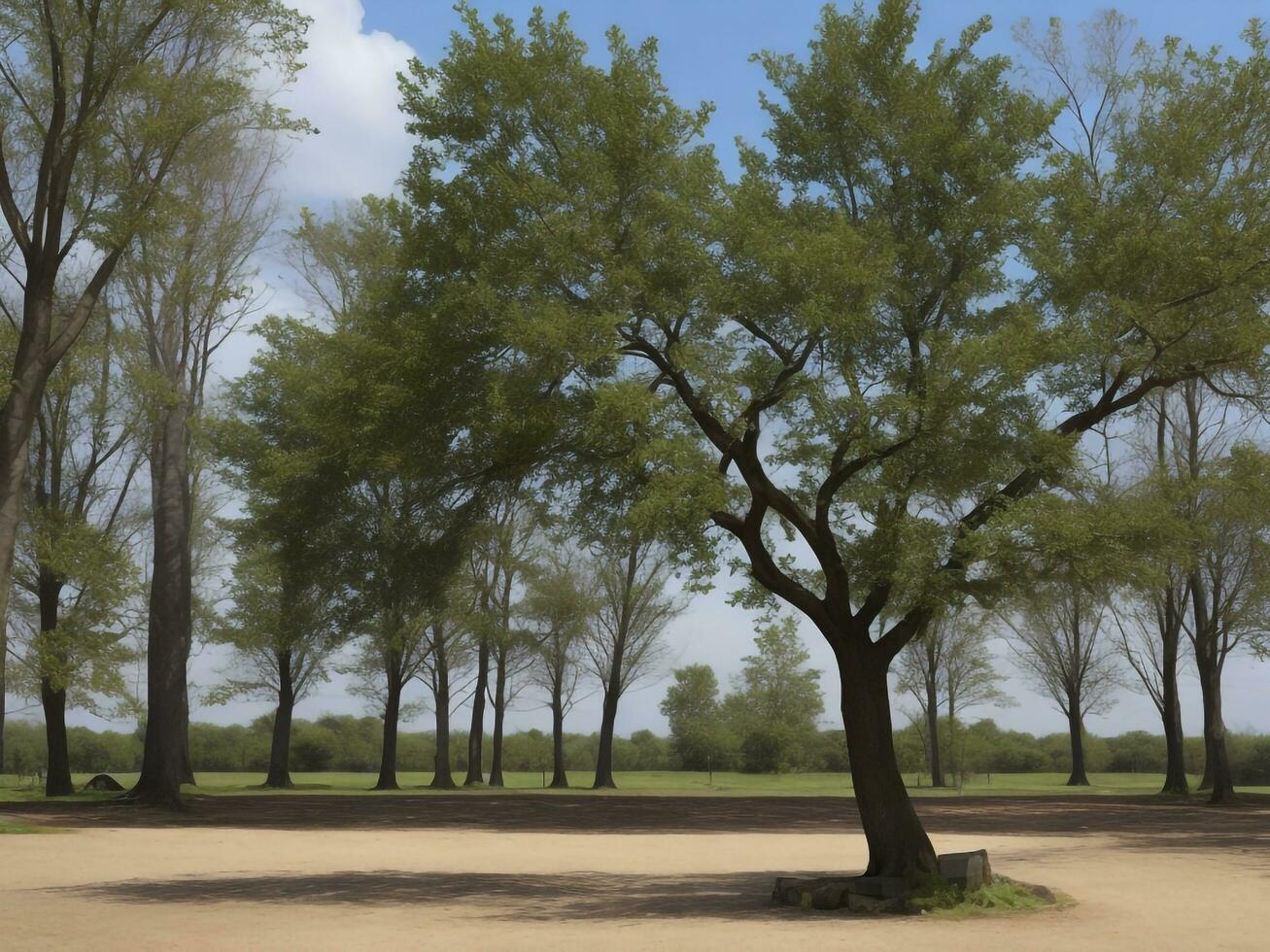 arbre magnifique proche en haut image ai généré photo