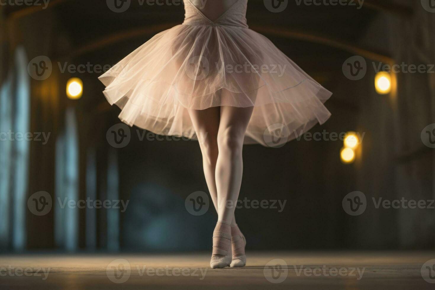 ballerine dansant dans ballet classe. génératif ai photo