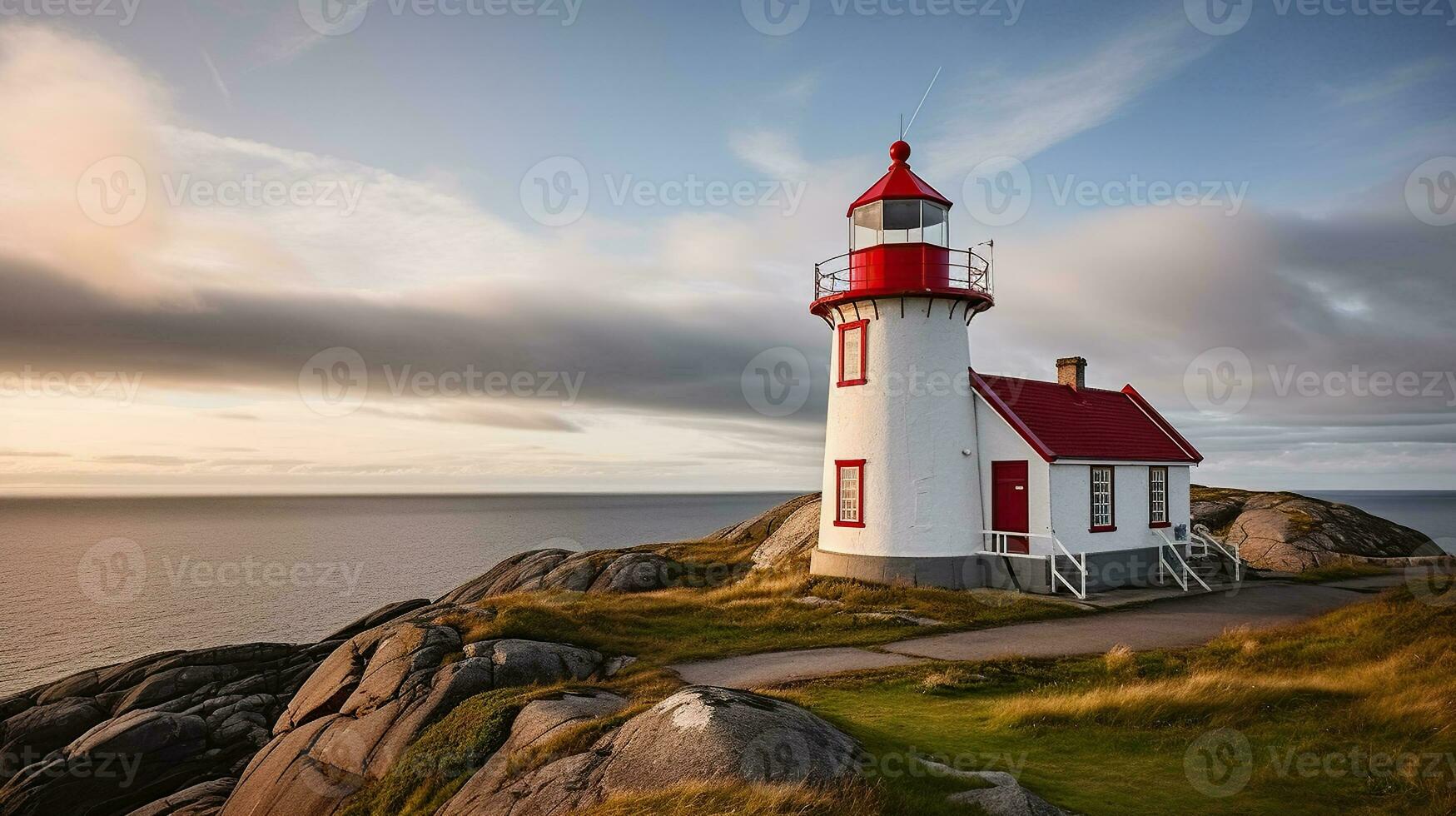 phare et ses étourdissant Naturel alentours. génératif ai photo