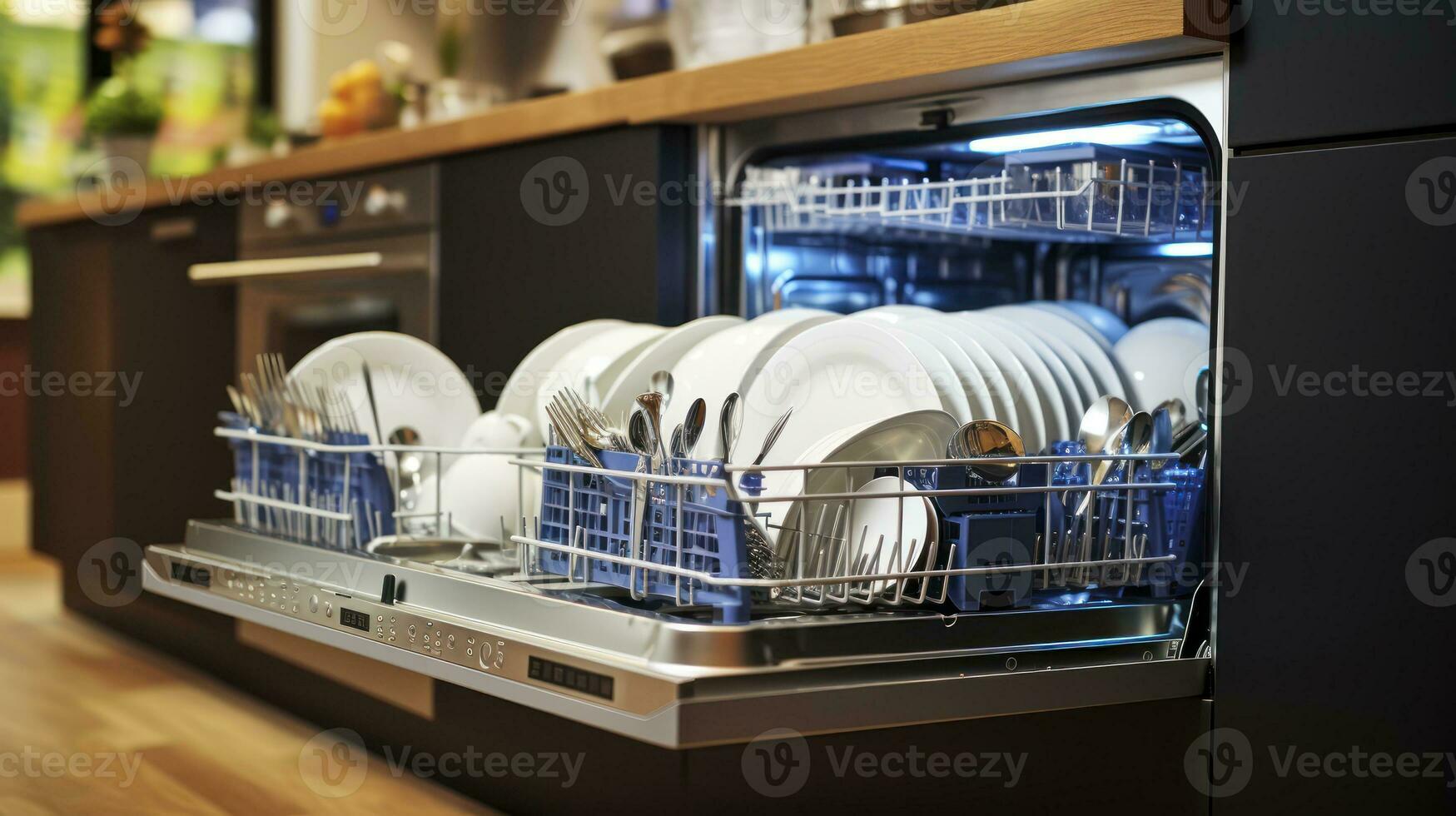Lave-vaisselle à du repos - en train de préparer pour une cuisine réparer. génératif ai photo
