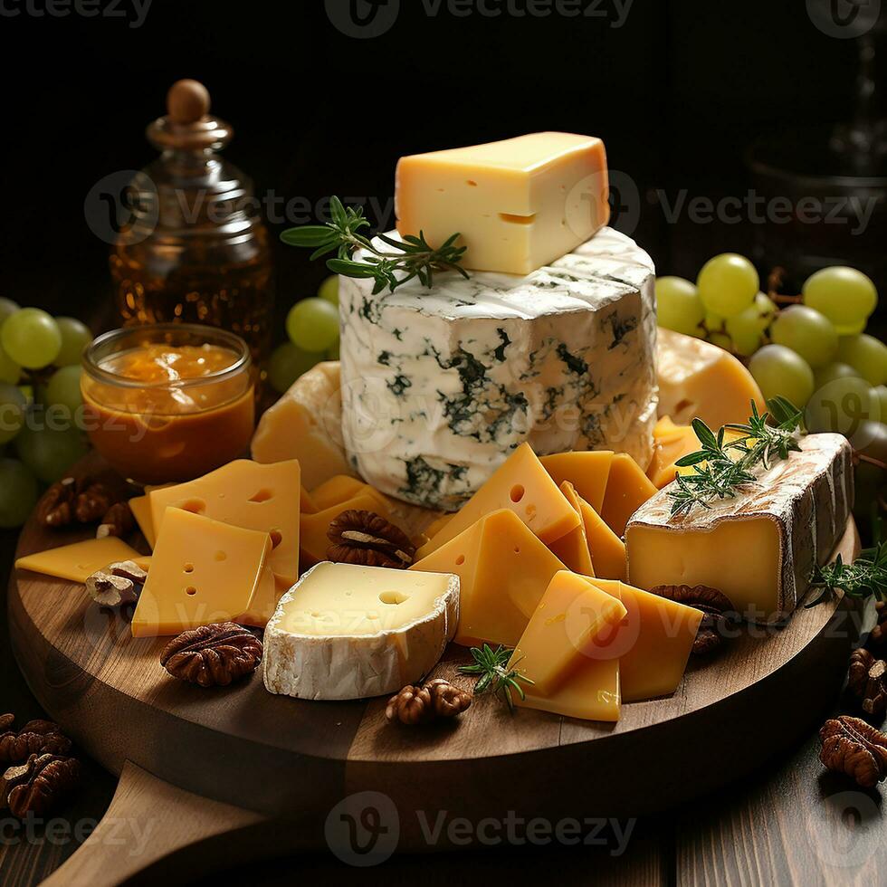 fromage et nourriture Contexte image ai génératif photo