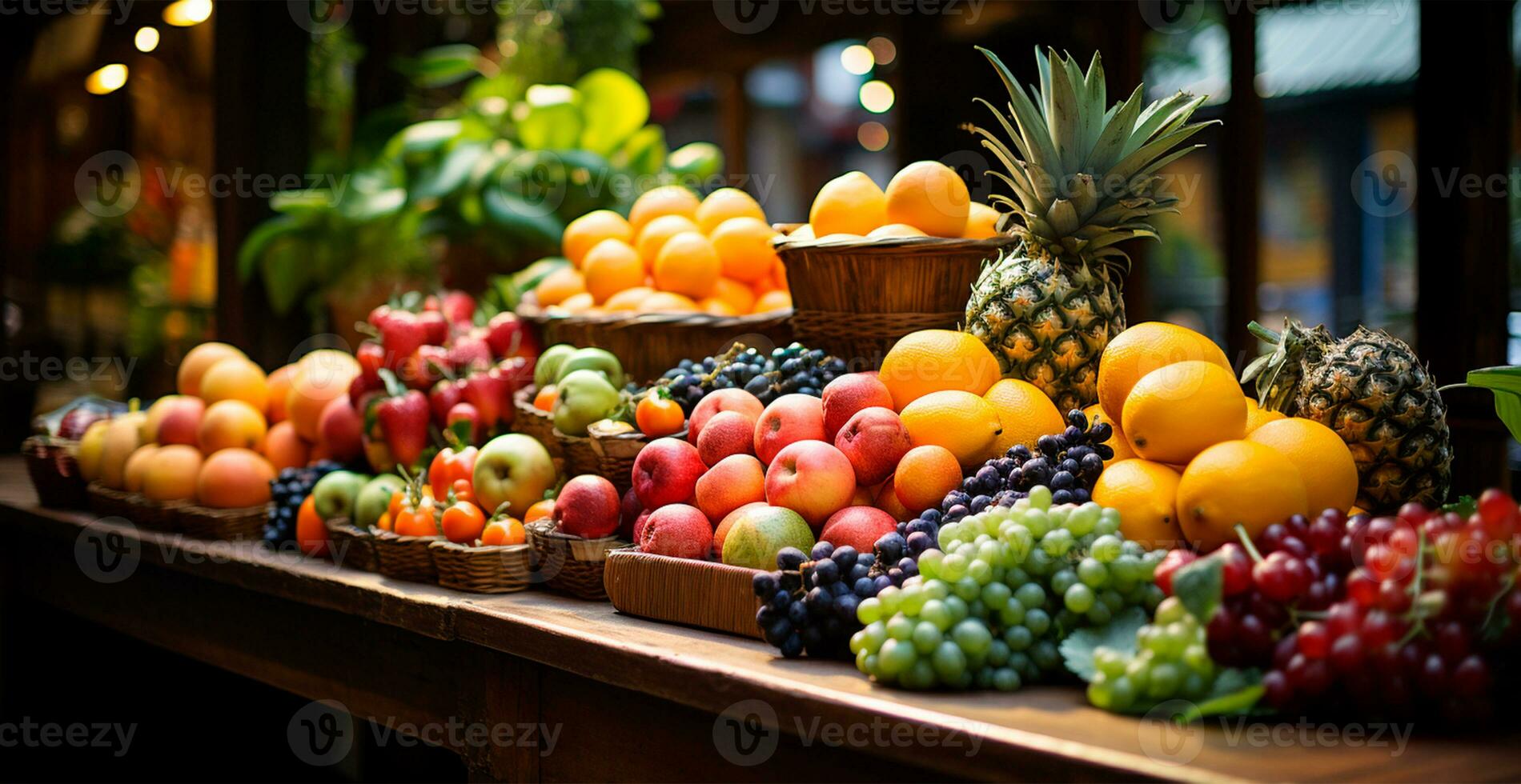 épicerie magasin, supermarché, Frais fruit marché, éco nourriture - ai généré image photo