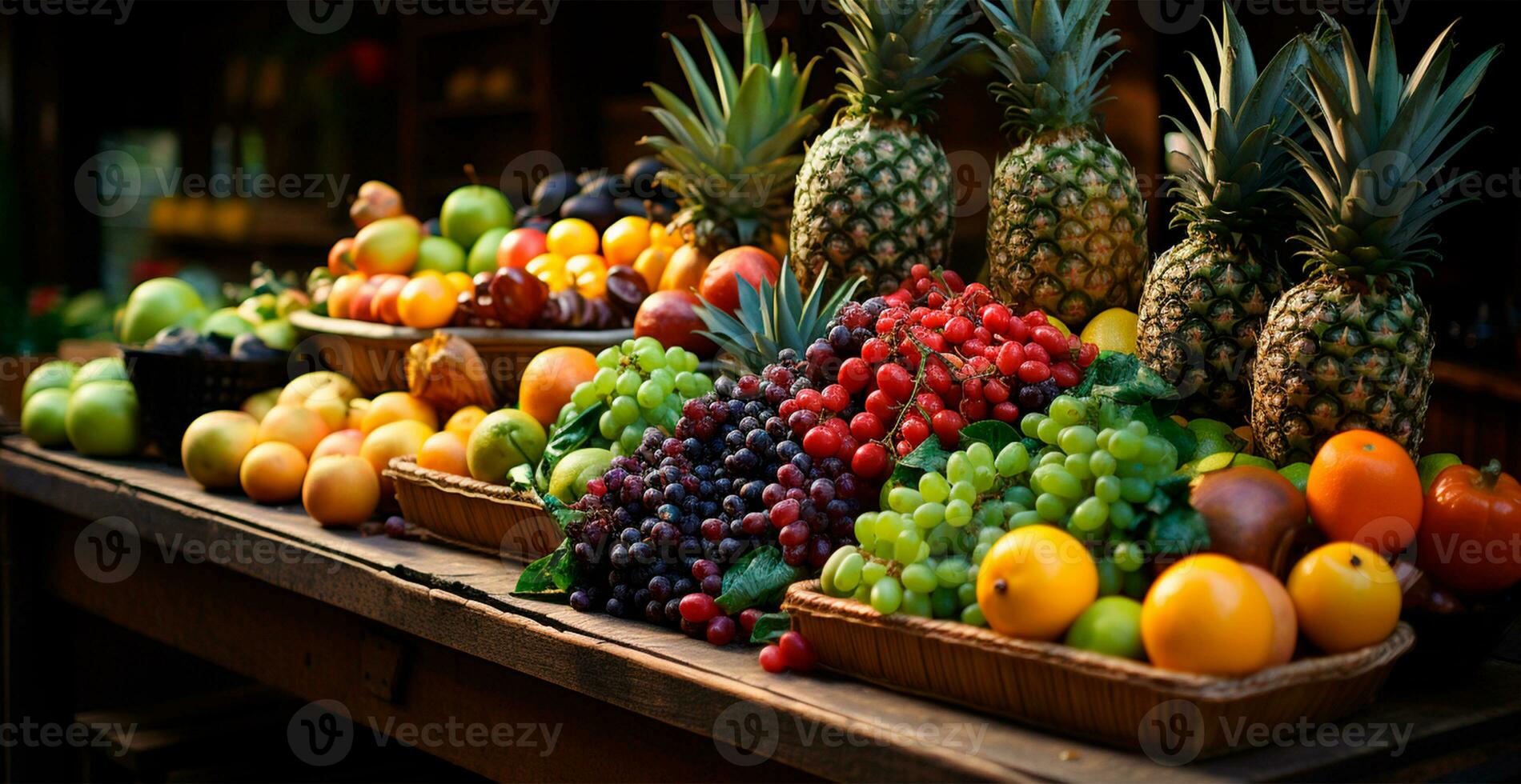 épicerie magasin, supermarché, Frais fruit marché, éco nourriture - ai généré image photo