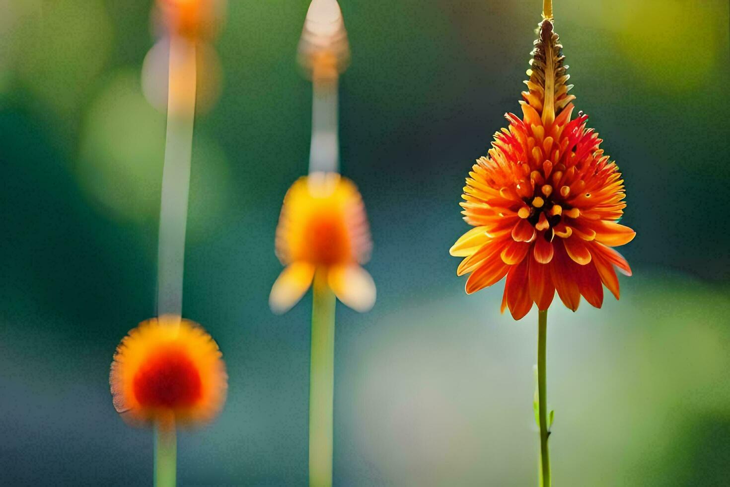 Orange fleurs dans le jardin. généré par ai photo