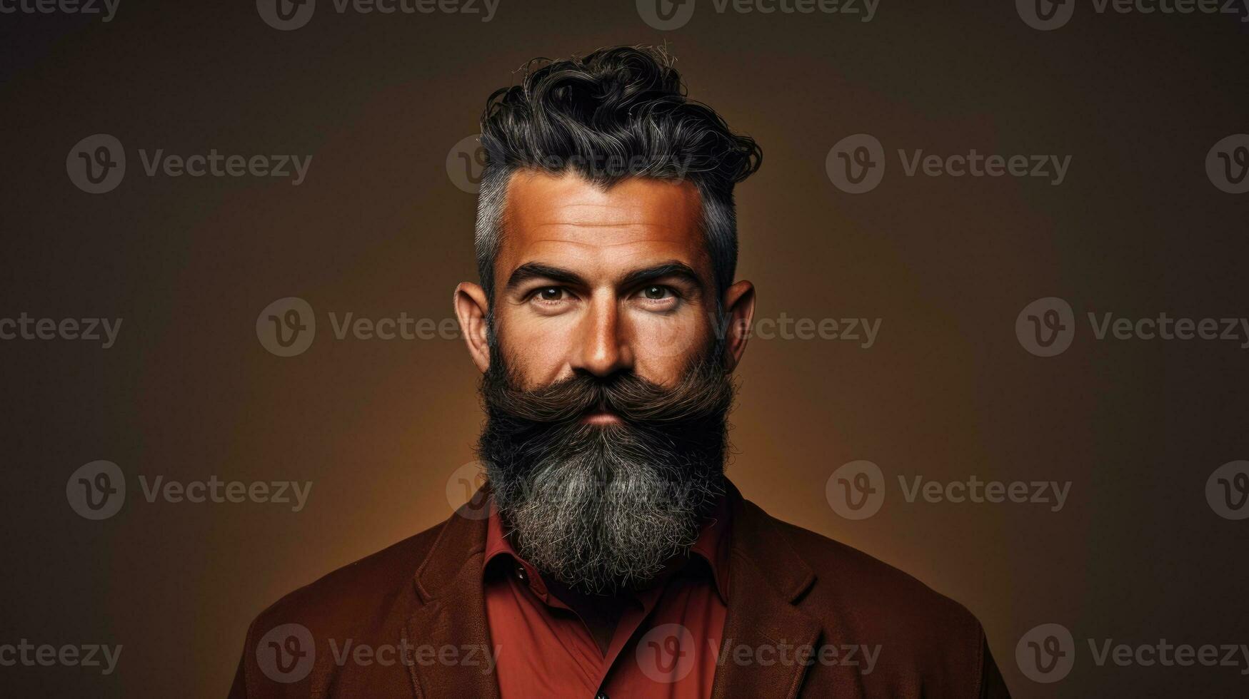 une barbu mans portrait pour movember isolé sur une pente Contexte photo